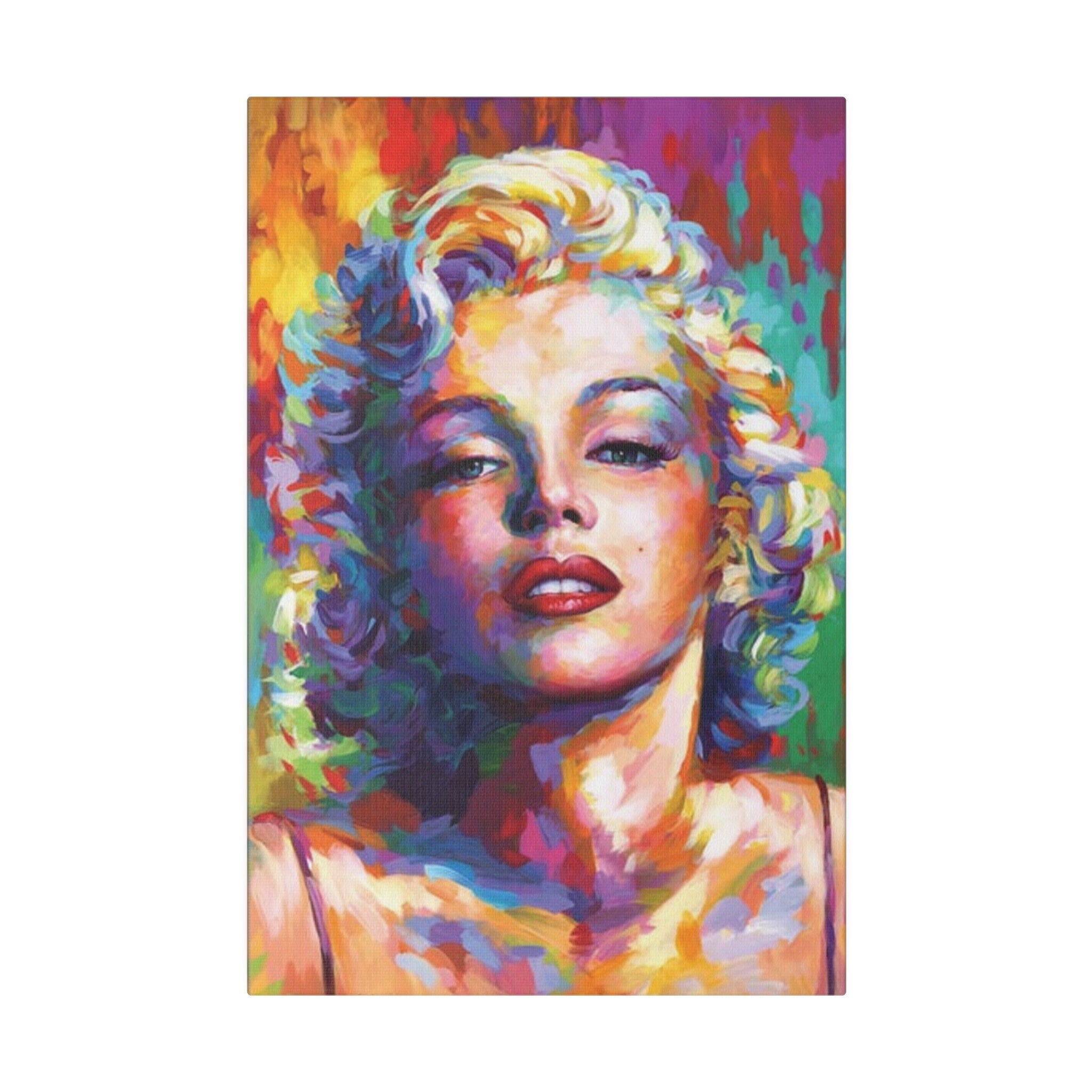 Marilyn Monroe Art Color Painting Custom Canvas Wall Print
