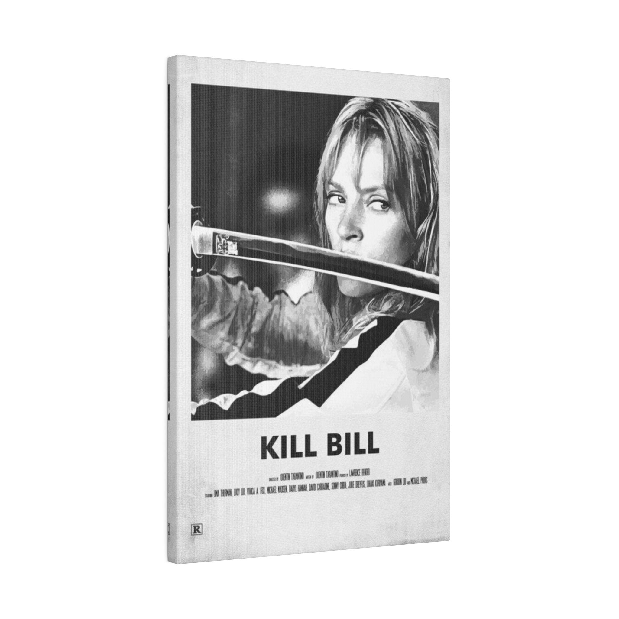 Kill Bill B/W Movie Poster Custom Canvas Wall Print