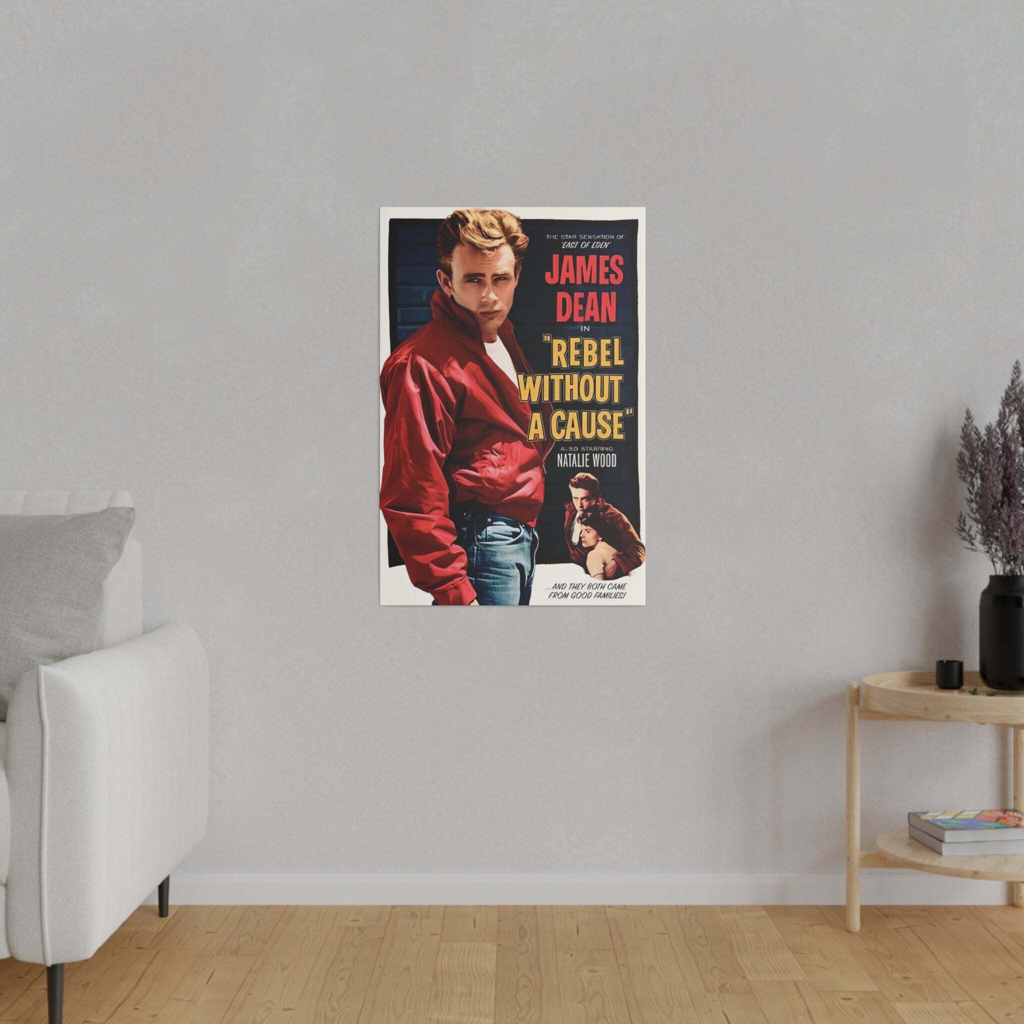 James Dean Rebel Without A Cause Movie Poster Custom Canvas Wall Print
