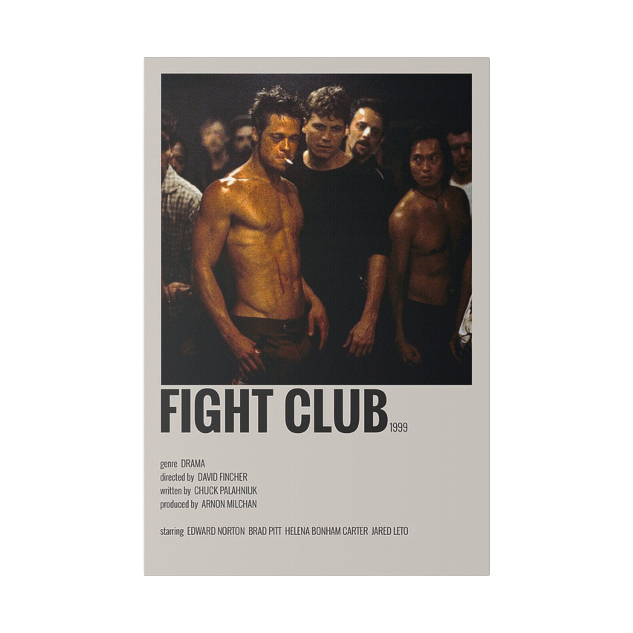 Fight Club Minimalist Movie Poster Custom Canvas Wall Print