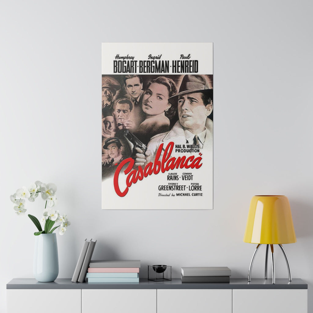 Casablanca Vintage Movie Poster Custom Canvas Wall Print