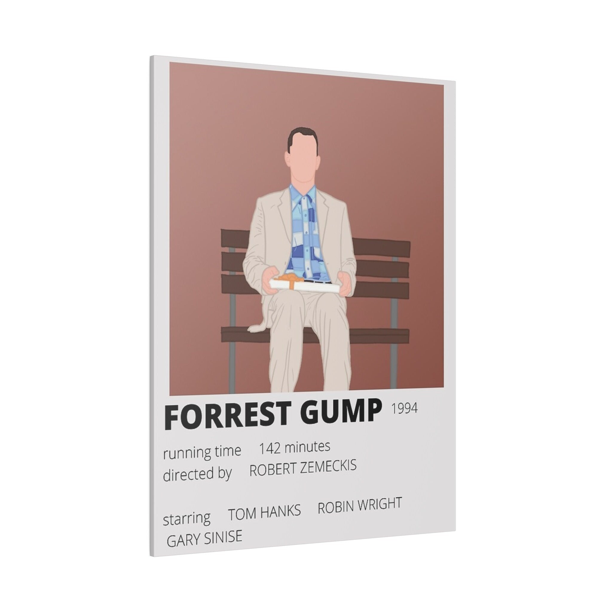 Forrest Gump Minimalist Movie Poster Custom Canvas Wall Print
