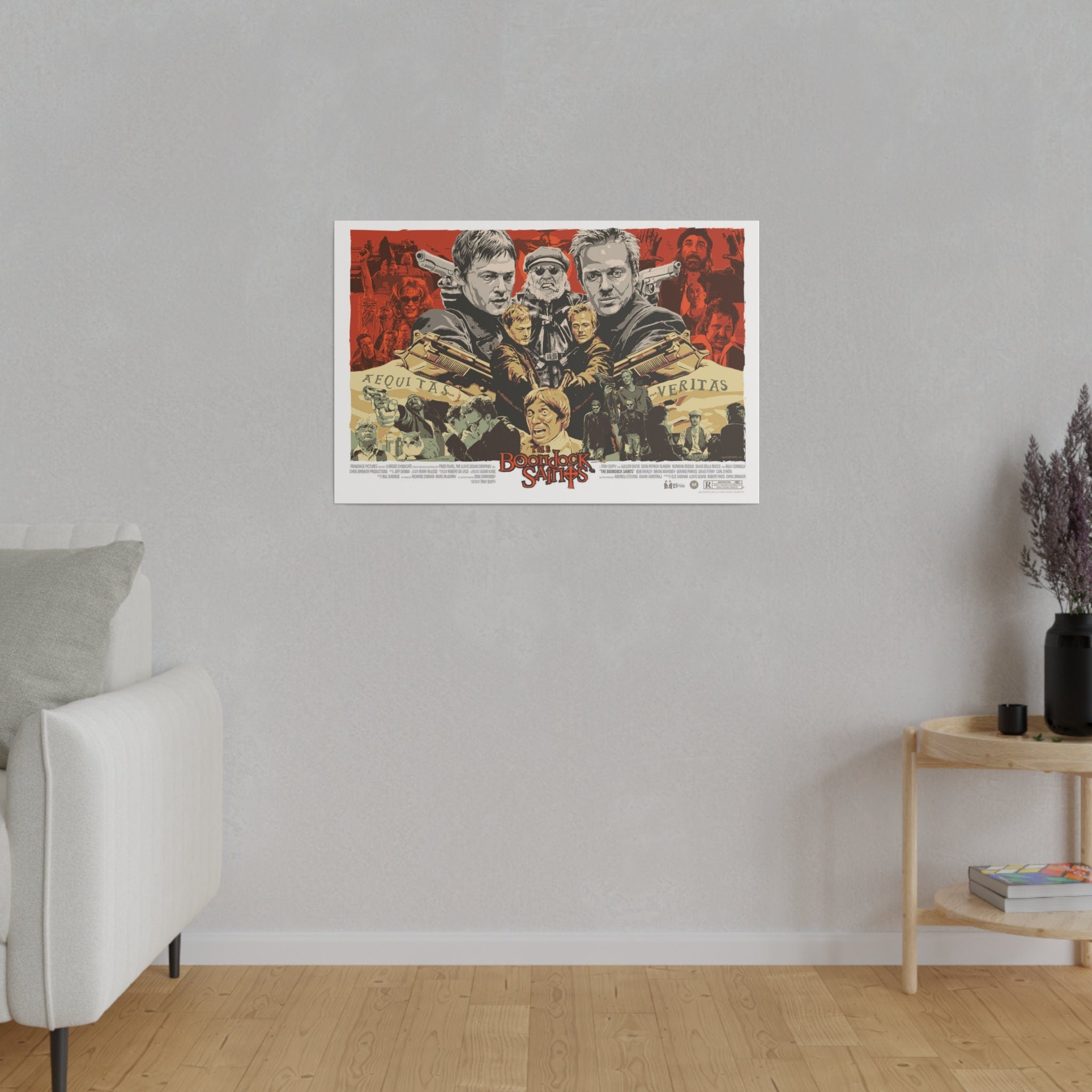 The Boondock Saints Graphic Novel Movie Poster Custom Canvas Wall Print