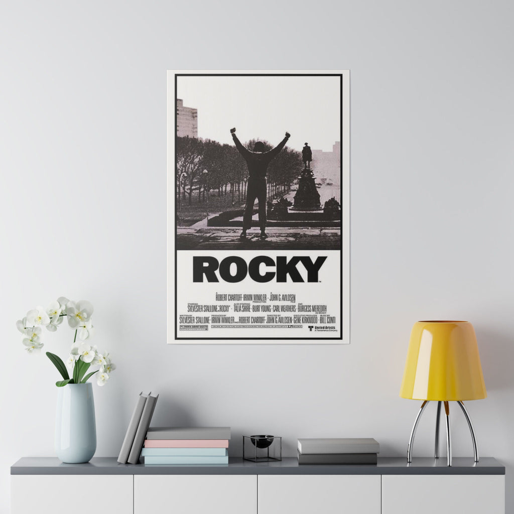 Rocky B/W Movie Poster Custom Canvas Wall Print