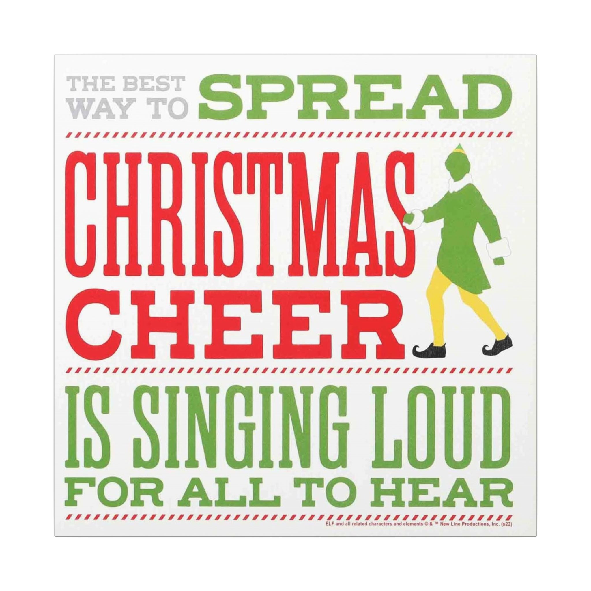 Elf Spread Christmas Cheer Custom Canvas Wall Print
