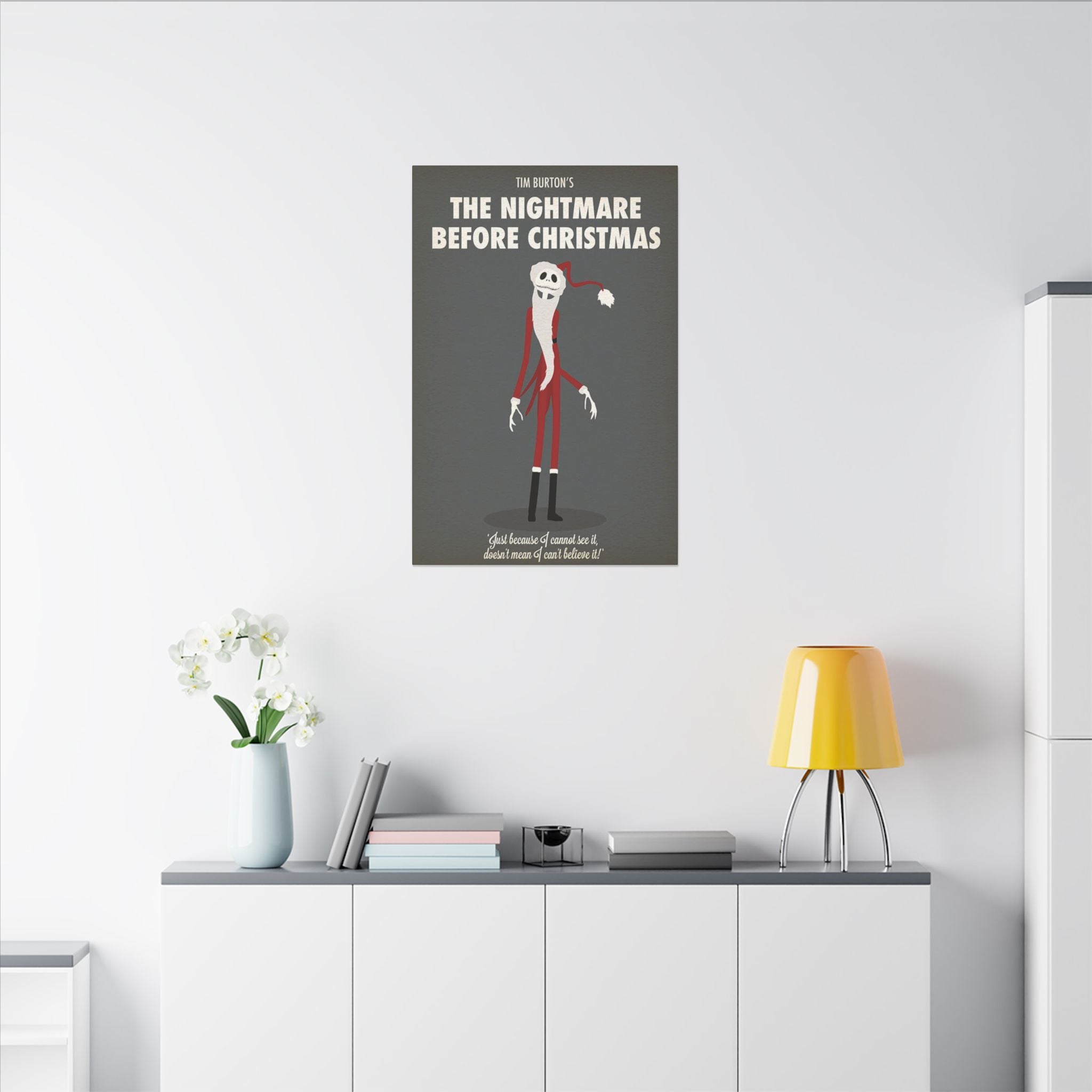 The Nightmare Before Christmas Santa Jack Minimalist Poster Custom Canvas Wall Print