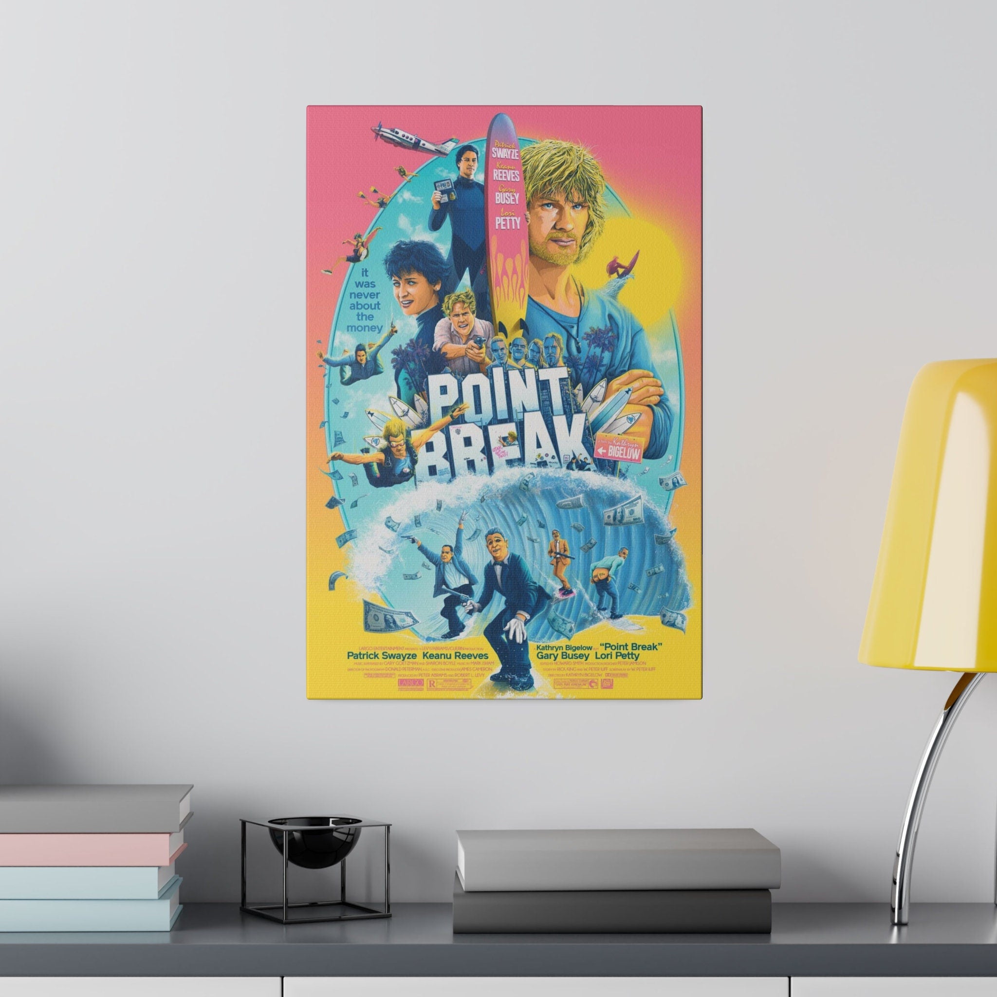 Point Break Gnarly Movie Poster Custom Canvas Wall Print