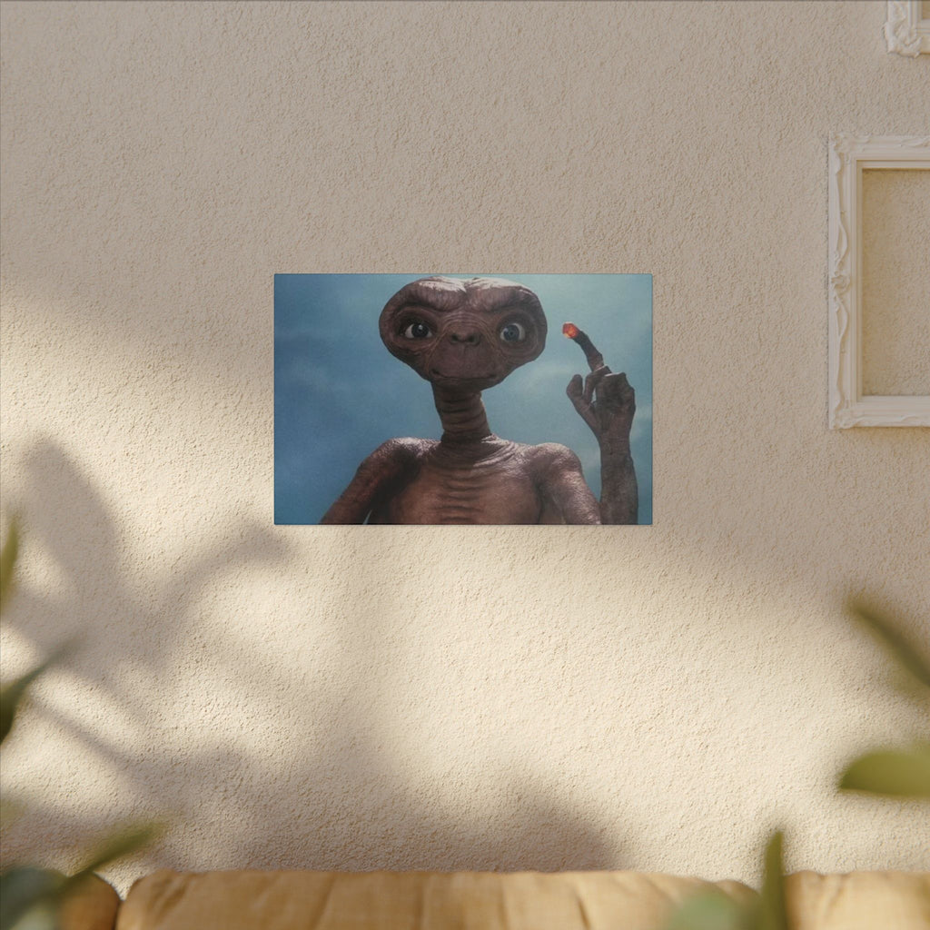 ET Glowing Finger Close Up Custom Canvas Wall Print