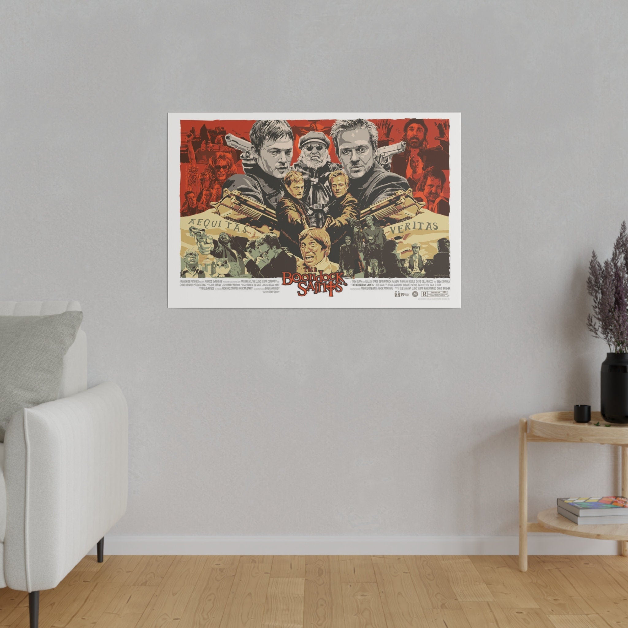 The Boondock Saints Graphic Novel Movie Poster Custom Canvas Wall Print