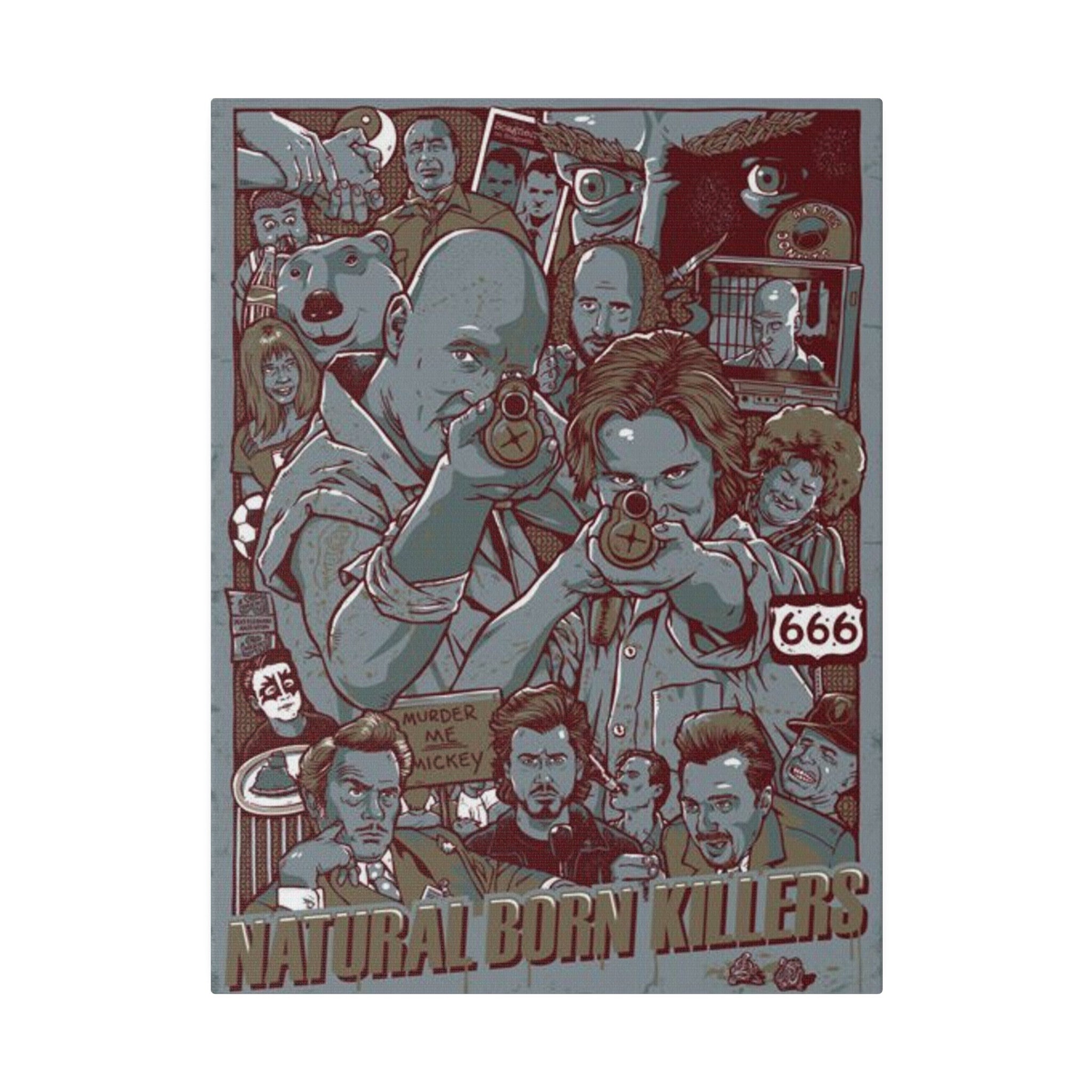 Natural Born Killers Animated Custom Canvas Wall Print