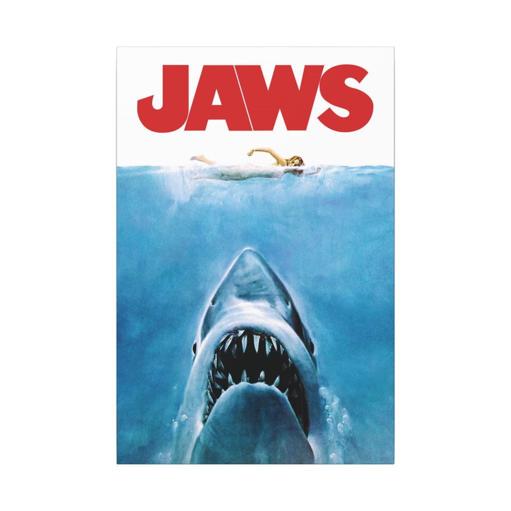 Jaws 1975 Classic Movie Poster Art Custom Canvas Wall Print