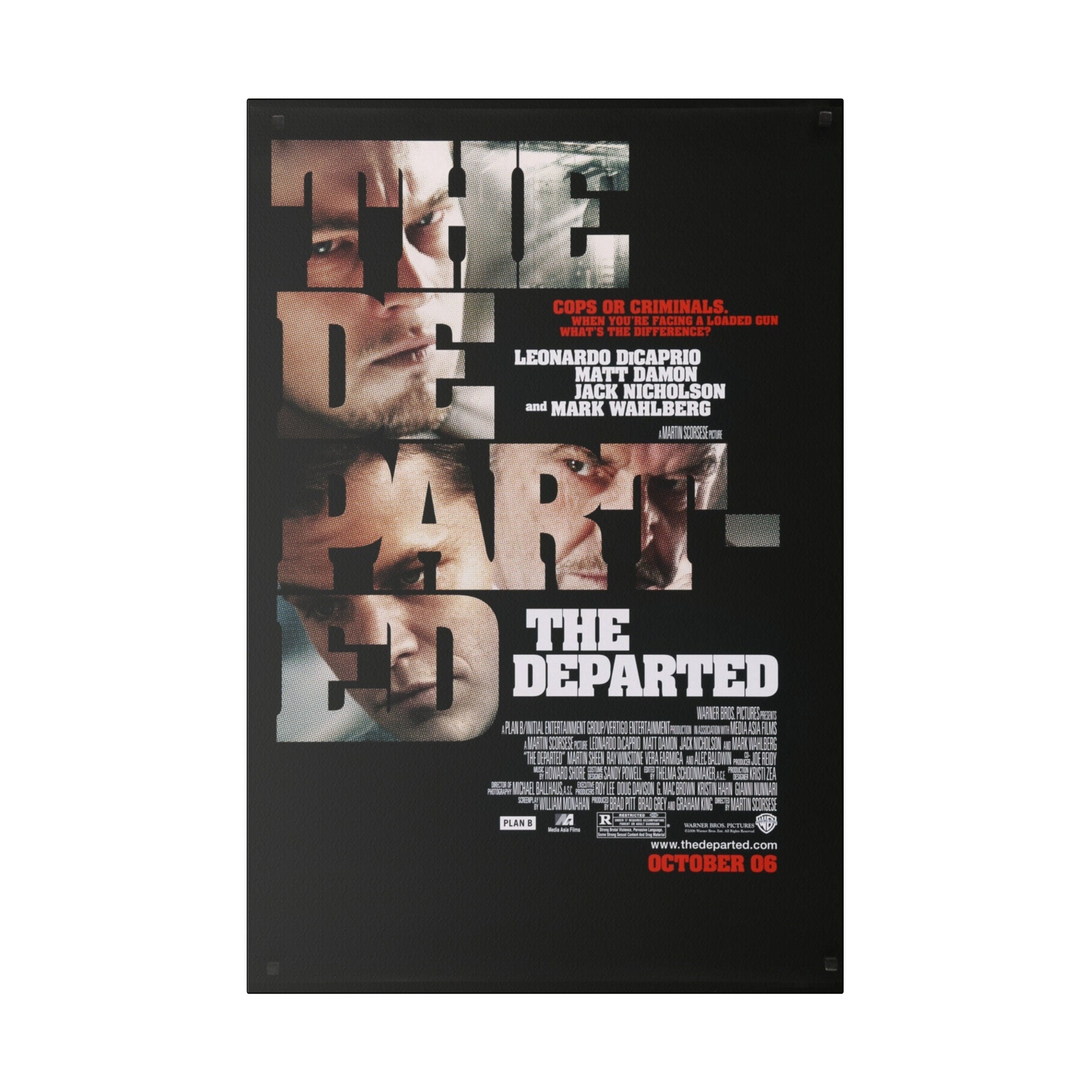 The Departed Movie Poster 2 Custom Canvas Wall Print