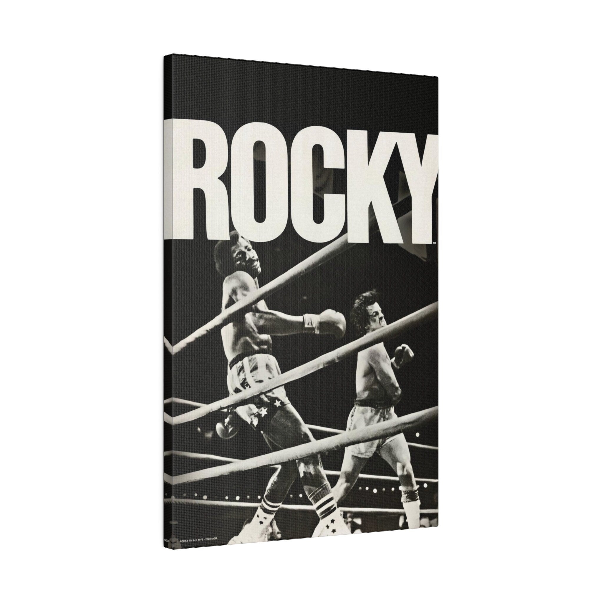 Rocky and Apollo B/W Custom Canvas Wall Print