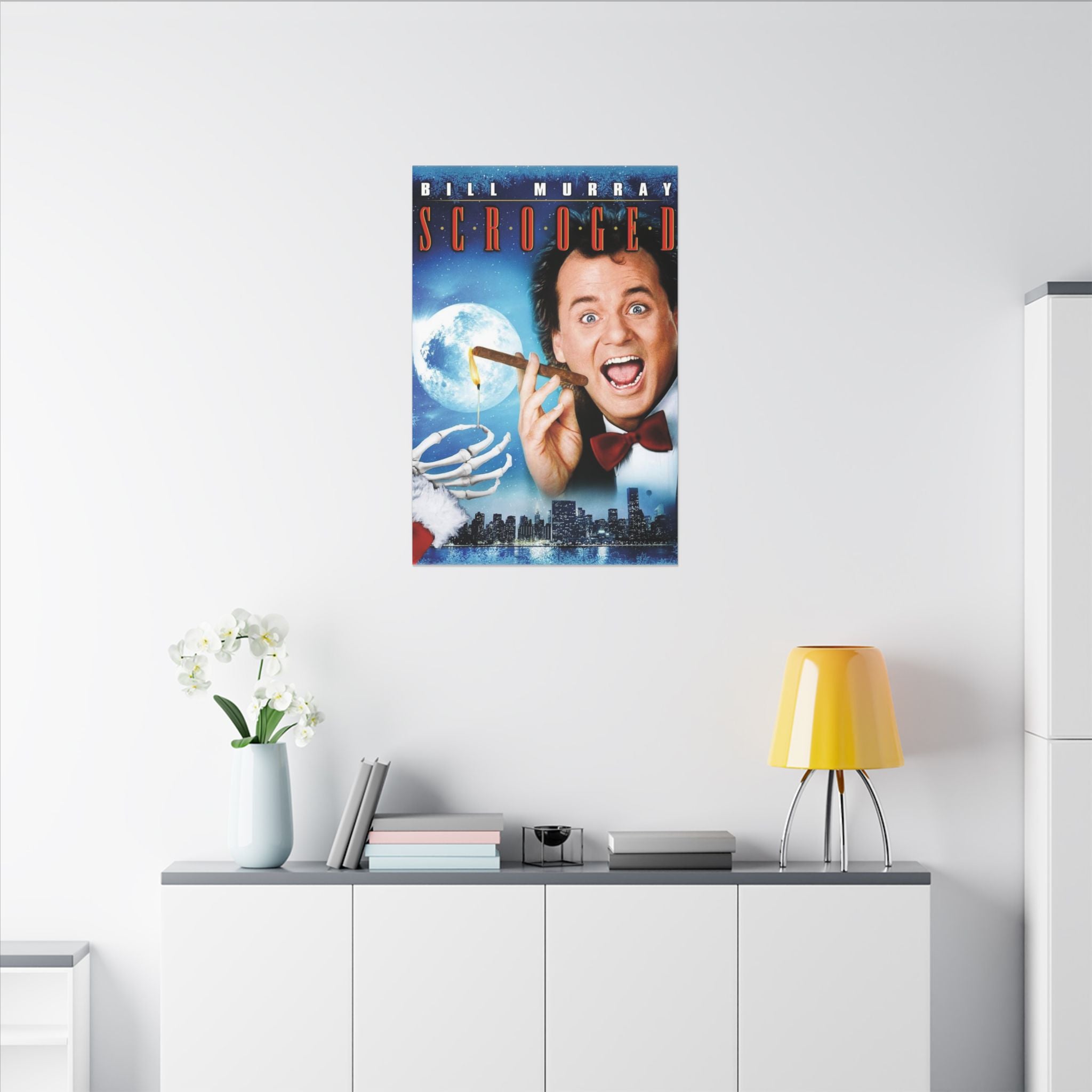 Scrooged 1988 Classic Movie Poster Custom Canvas Wall Print