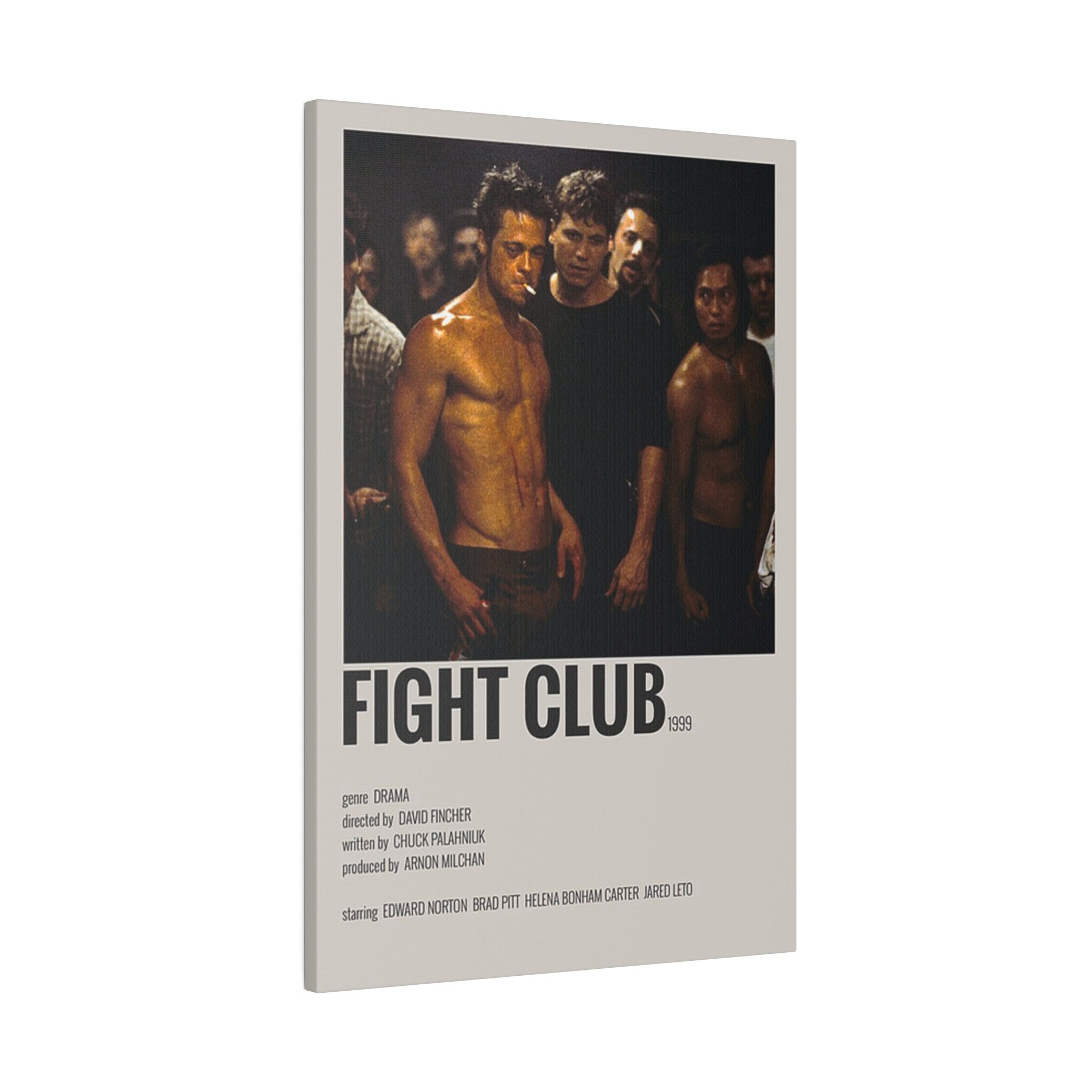Fight Club Minimalist Movie Poster Custom Canvas Wall Print
