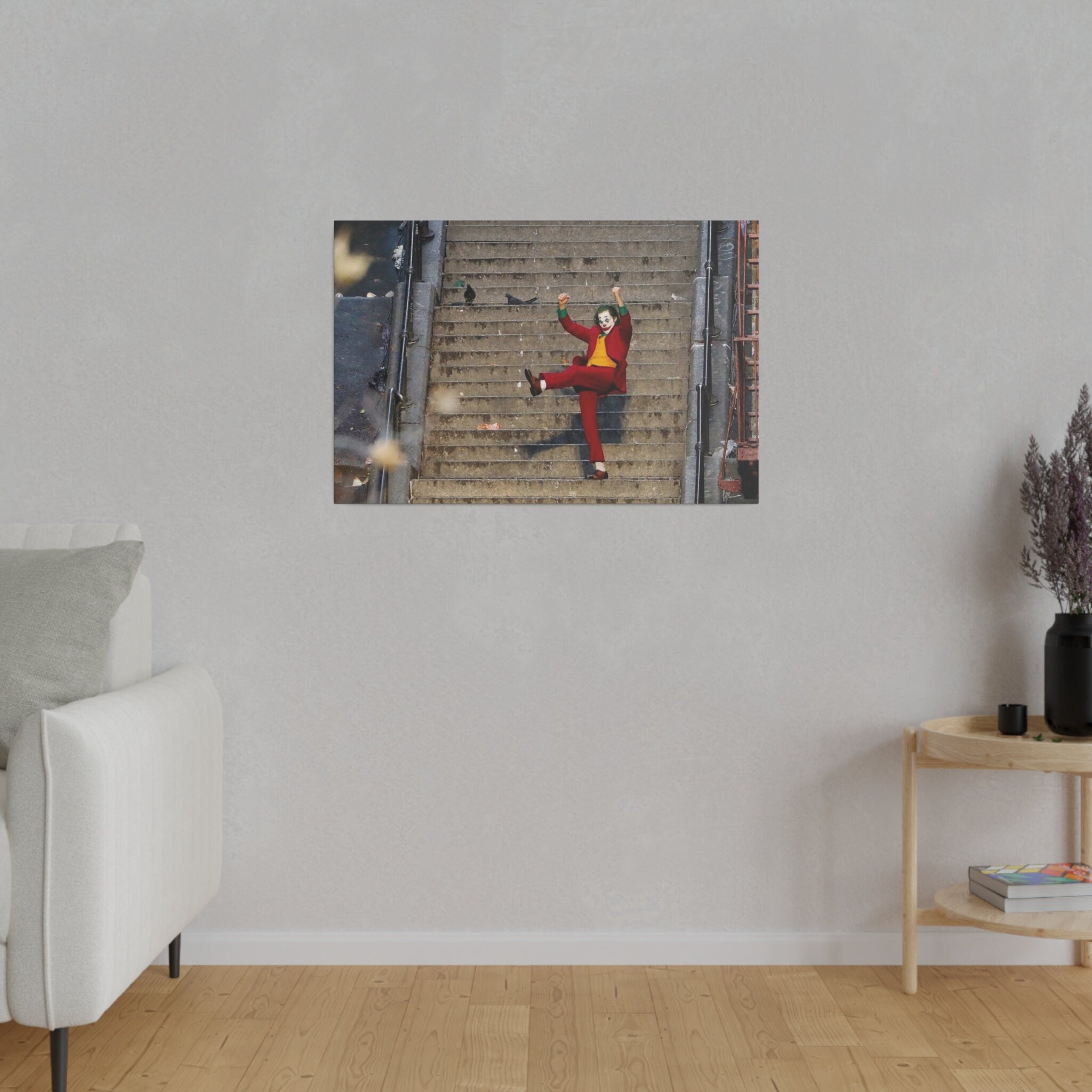 Joker Stairs Dance Color Photograph Custom Canvas Wall Print