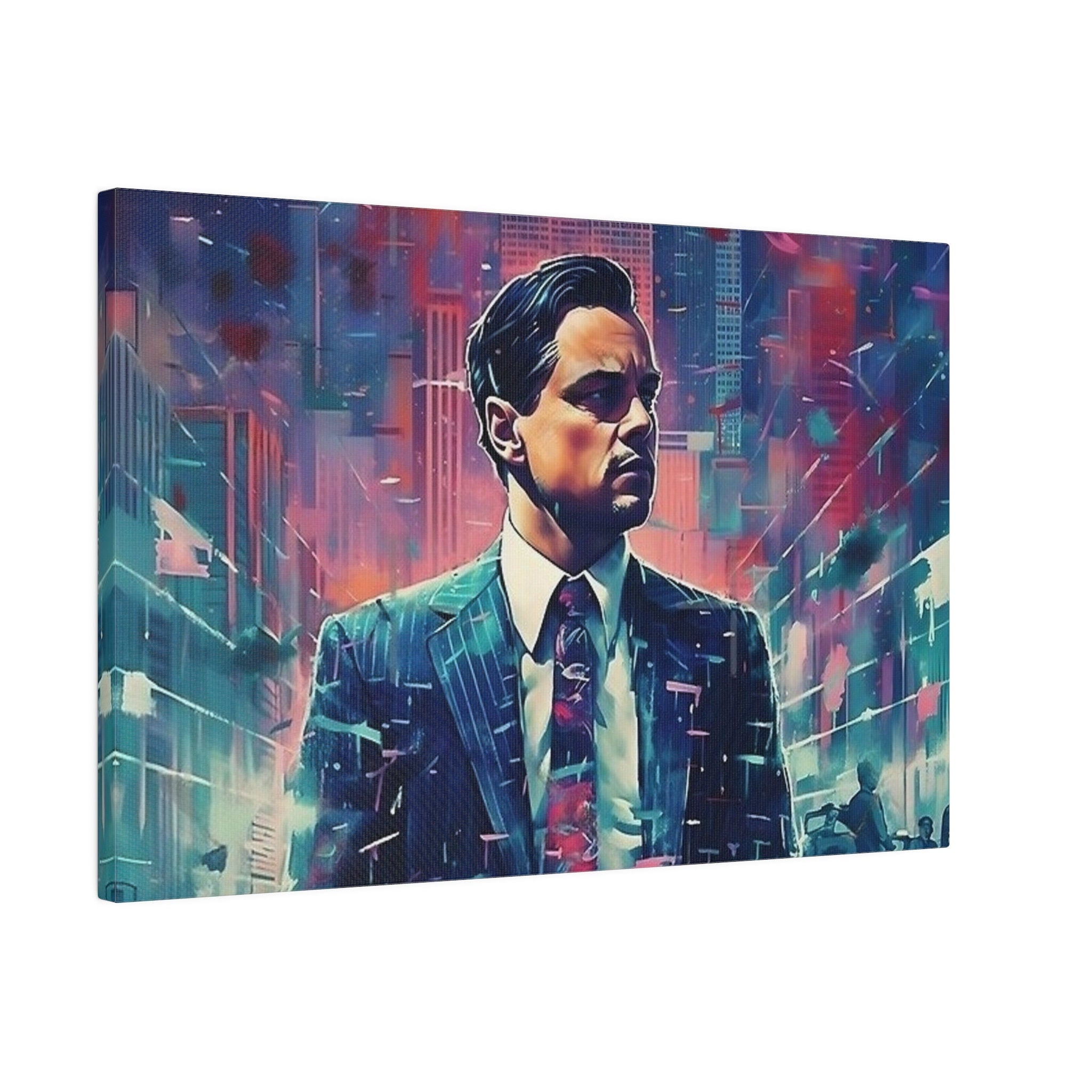 The Wolf Of Wall Street Jordan Belfort Abstract Custom Canvas Wall Print