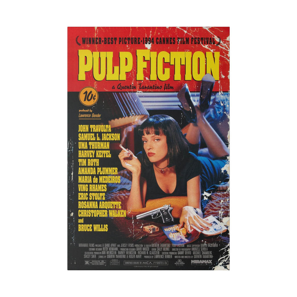 Pulp Fiction Movie Poster Custom Canvas Wall Print