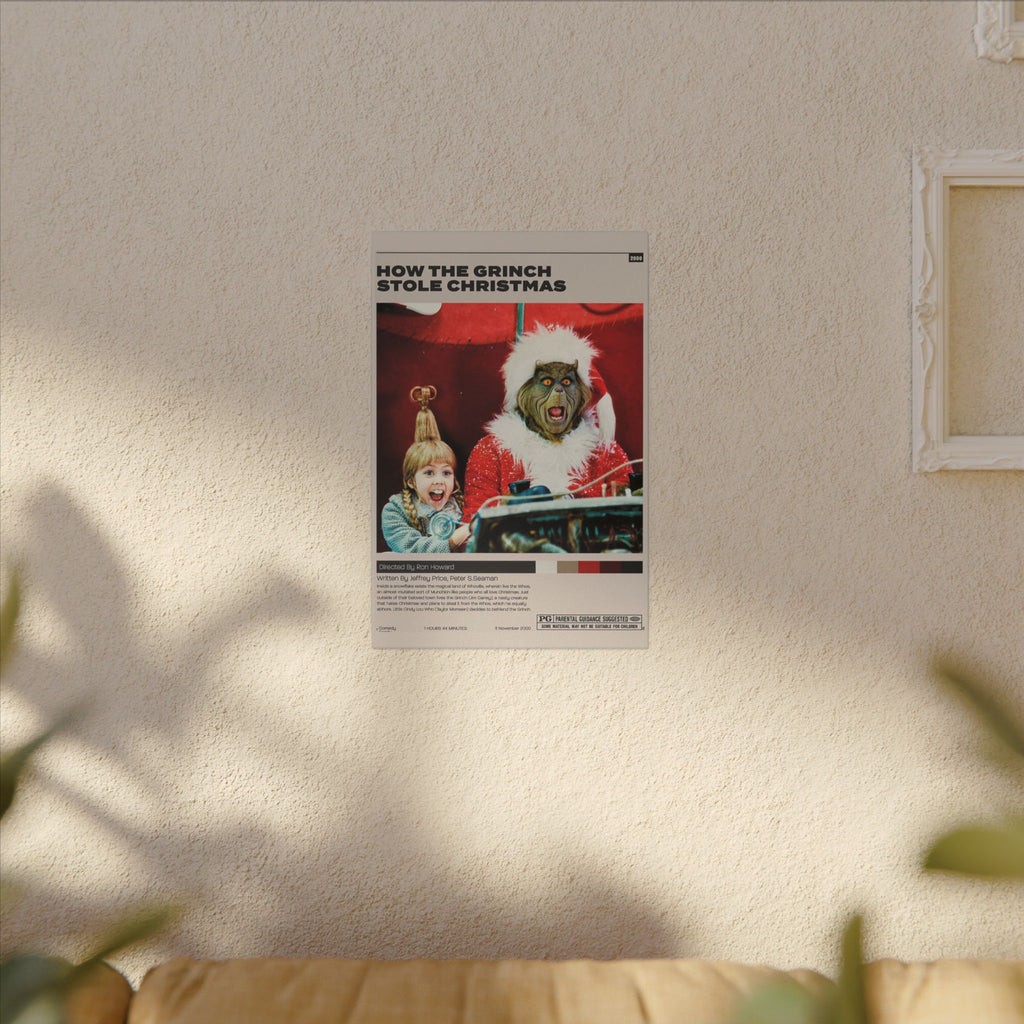 The Grinch Minimalist Movie Poster Custom Canvas Wall Print