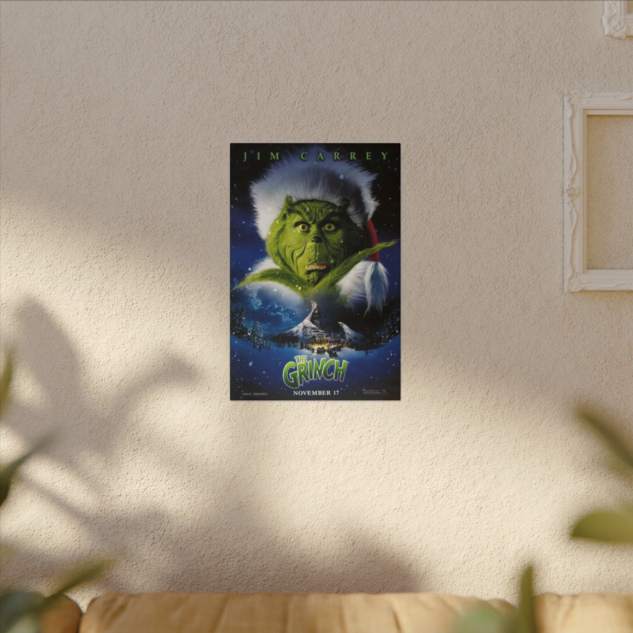 The Grinch Movie Poster Custom Canvas Wall Print