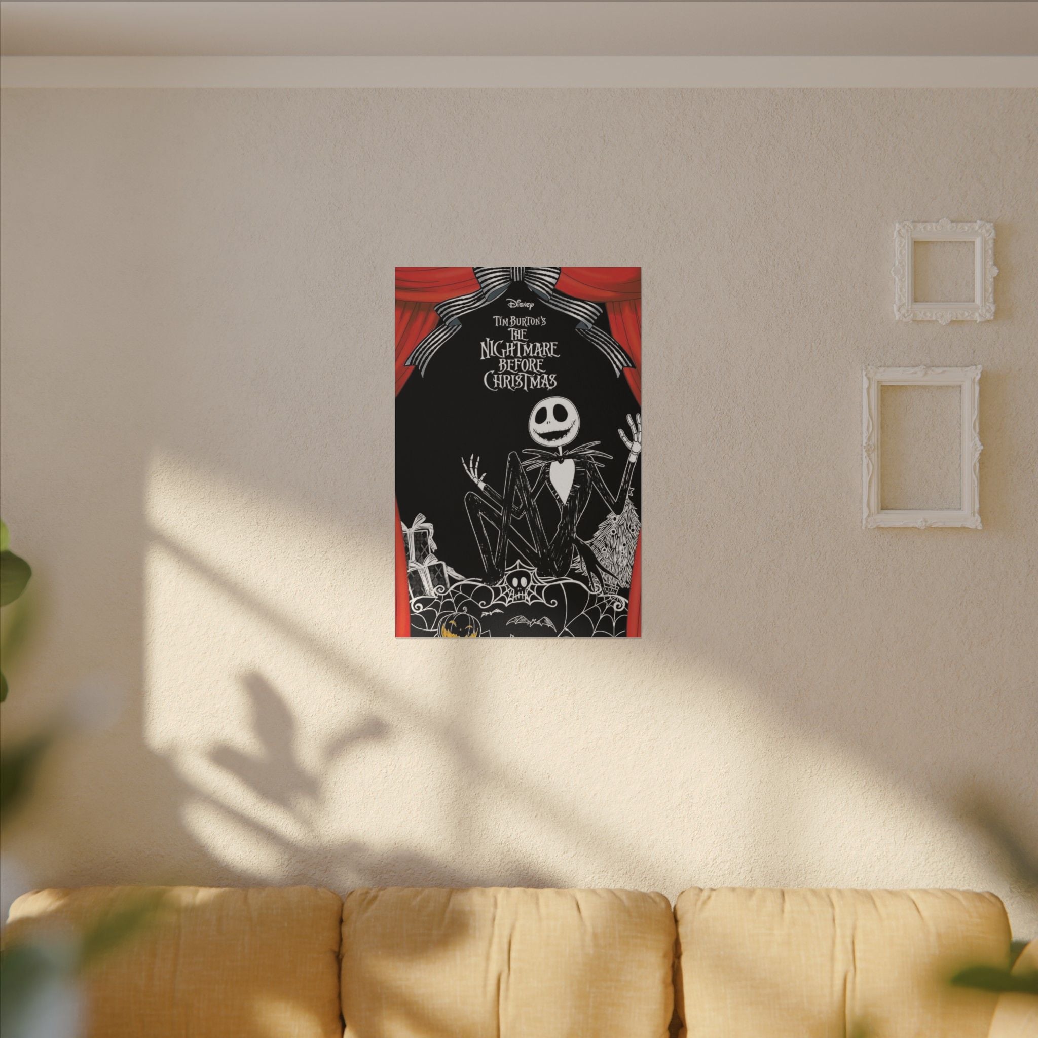 The Nightmare Before Christmas Curtain Edition Canvas Wall Print