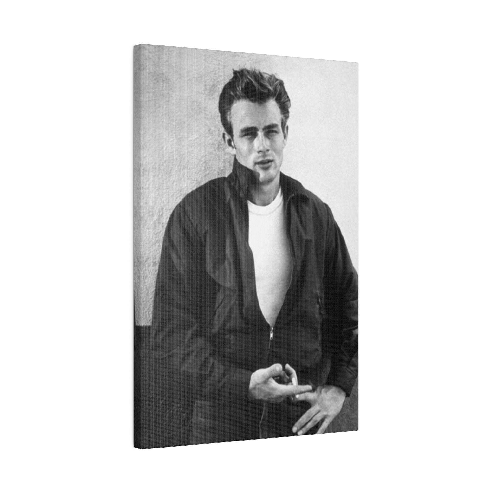 James Dean Rebel Without A Cause B/W Photo Custom Canvas Wall Print