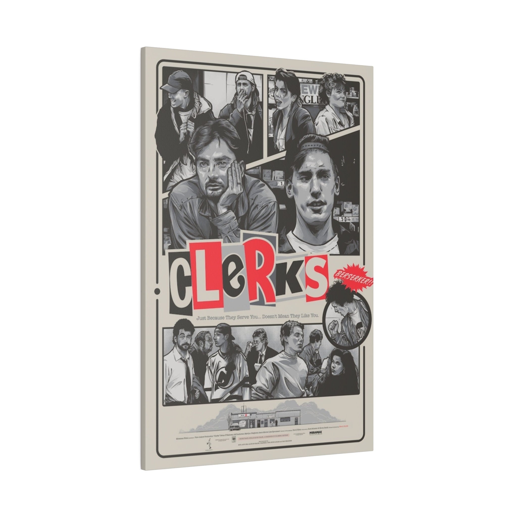 Clerks Animated Comic Movie Poster Custom Canvas Wall Print