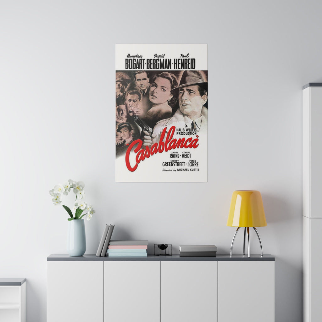 Casablanca Vintage Movie Poster Custom Canvas Wall Print