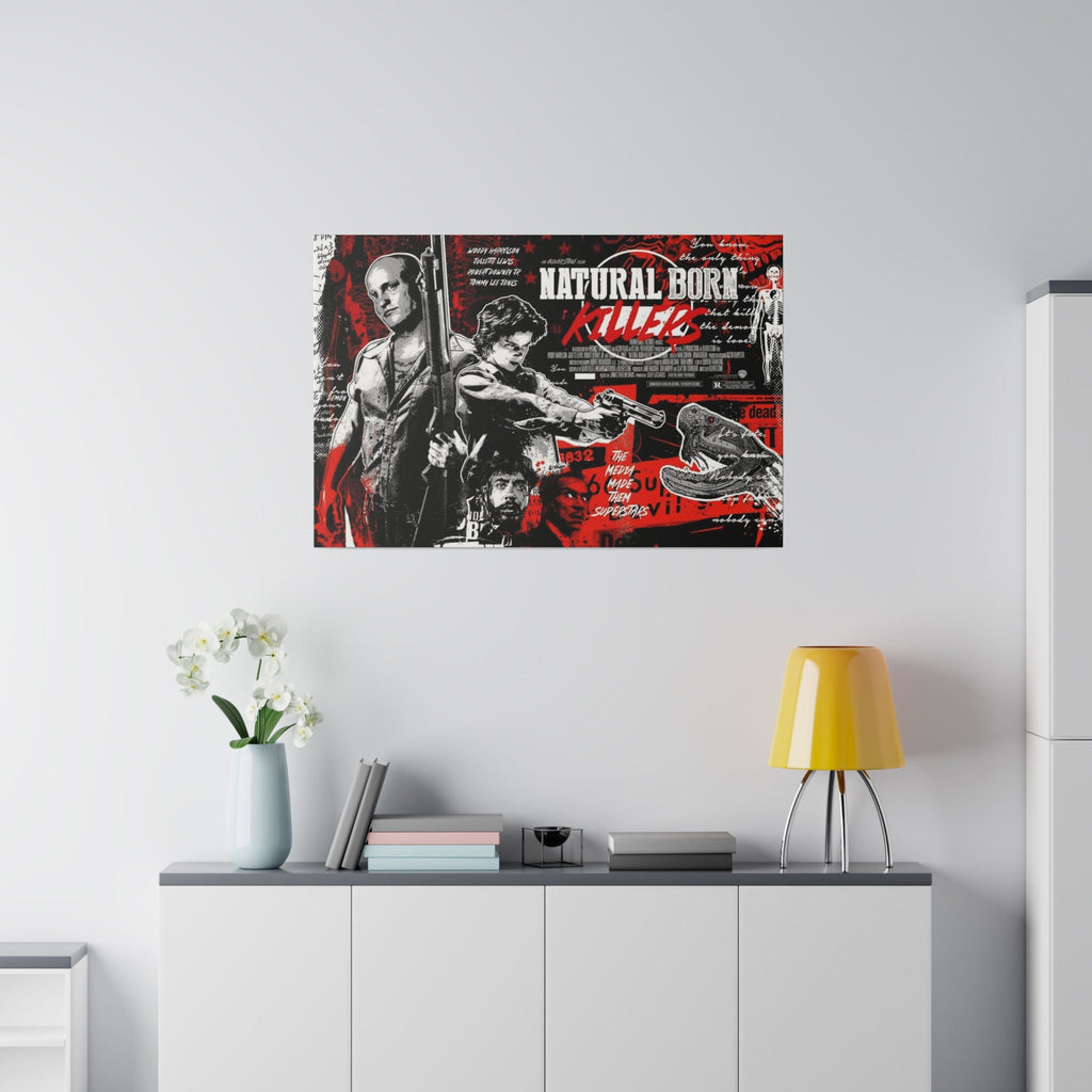 Natural Born Killers Abstract Animated Movie Poster Custom Canvas Wall Print