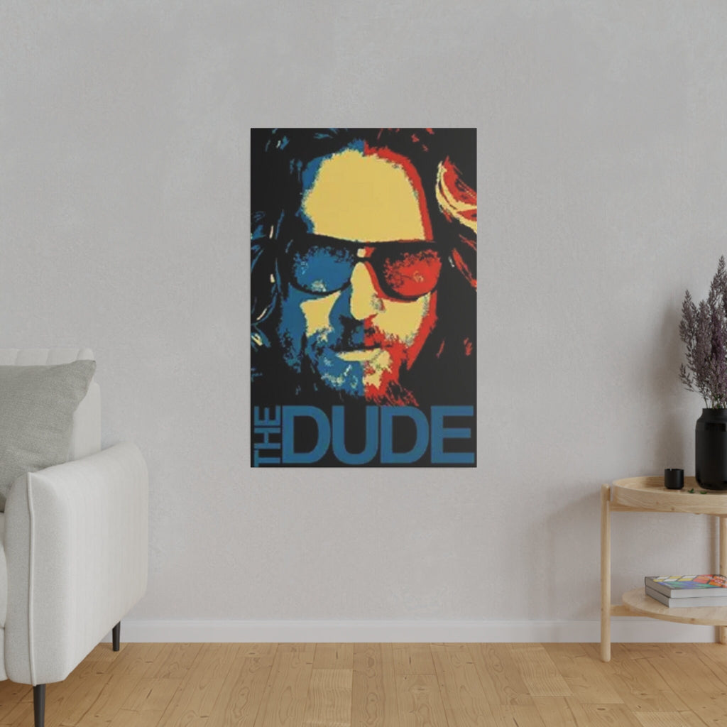 The Big Lebowski The Dude Abstract Poster Custom Canvas Wall Print
