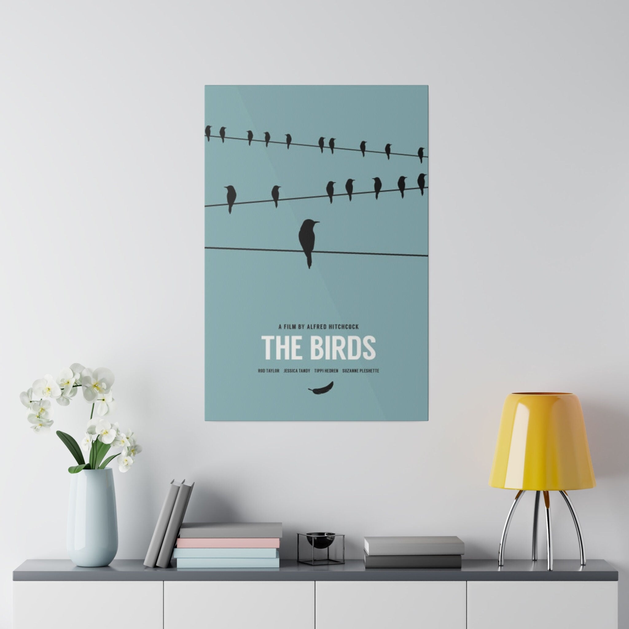 Alfred Hitchcock's The Birds Alternate Movie Poster Custom Canvas Wall Print