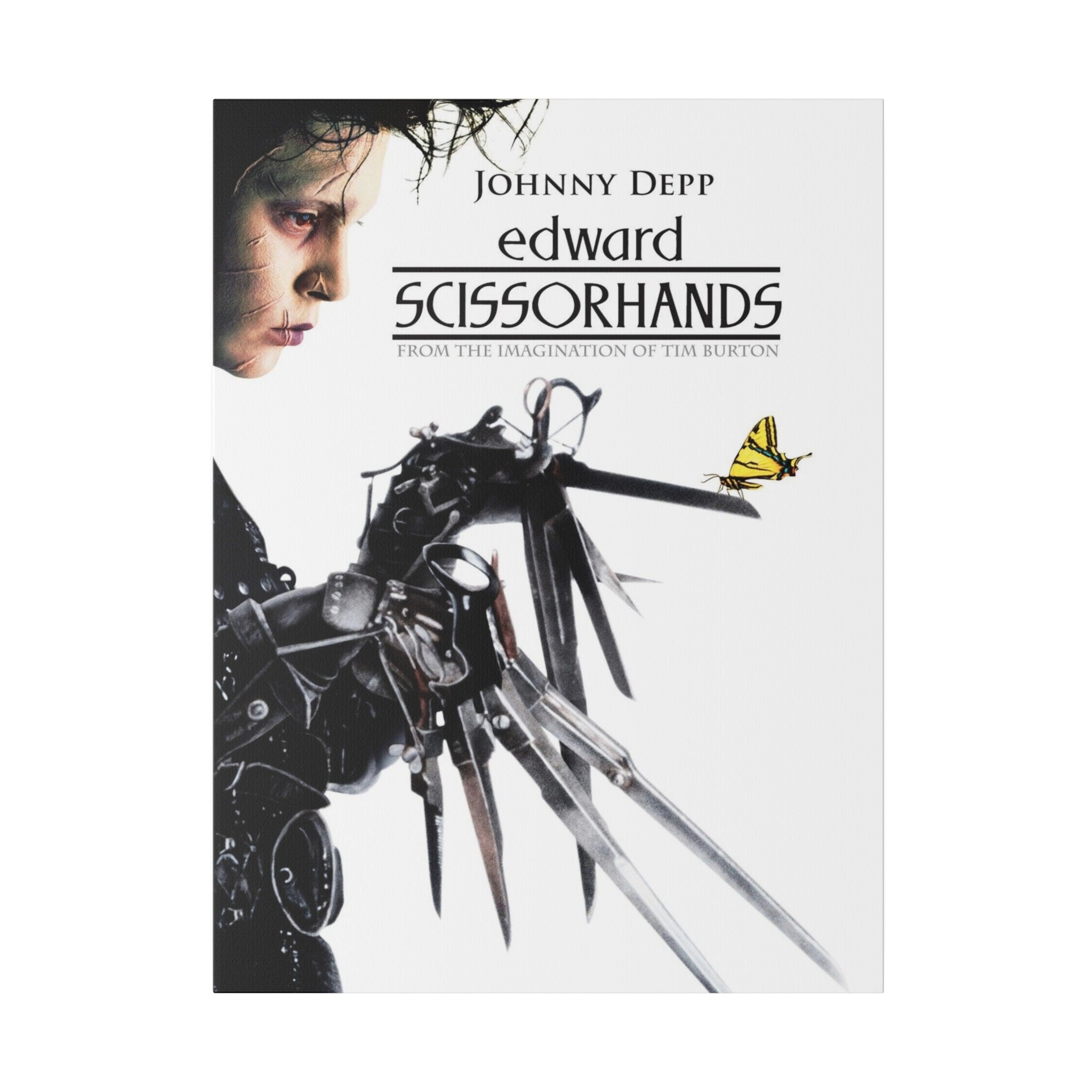 Edward Scissorhands Movie Poster Custom Canvas Wall Print