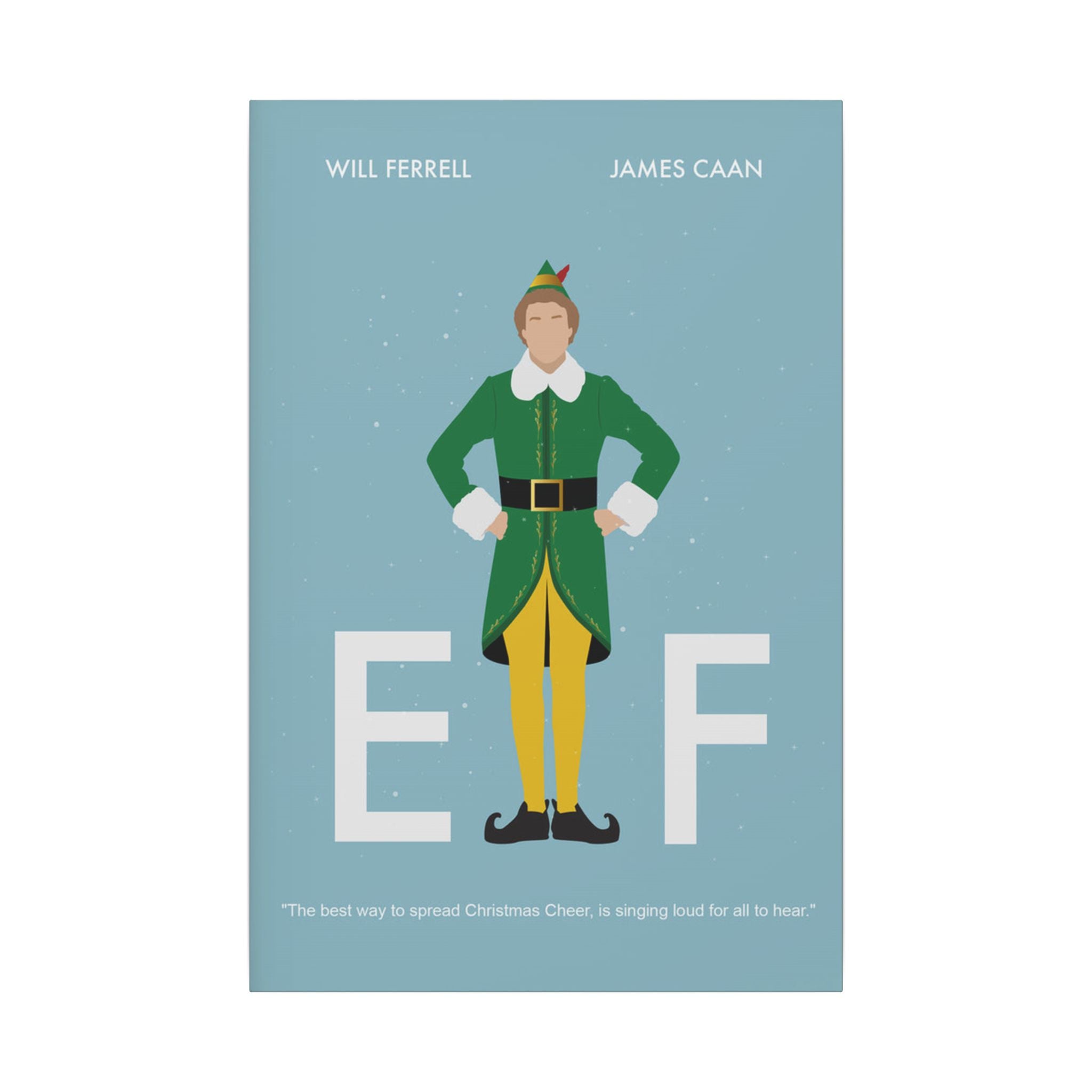 Elf Minimalist Movie Poster Custom Canvas Wall Print