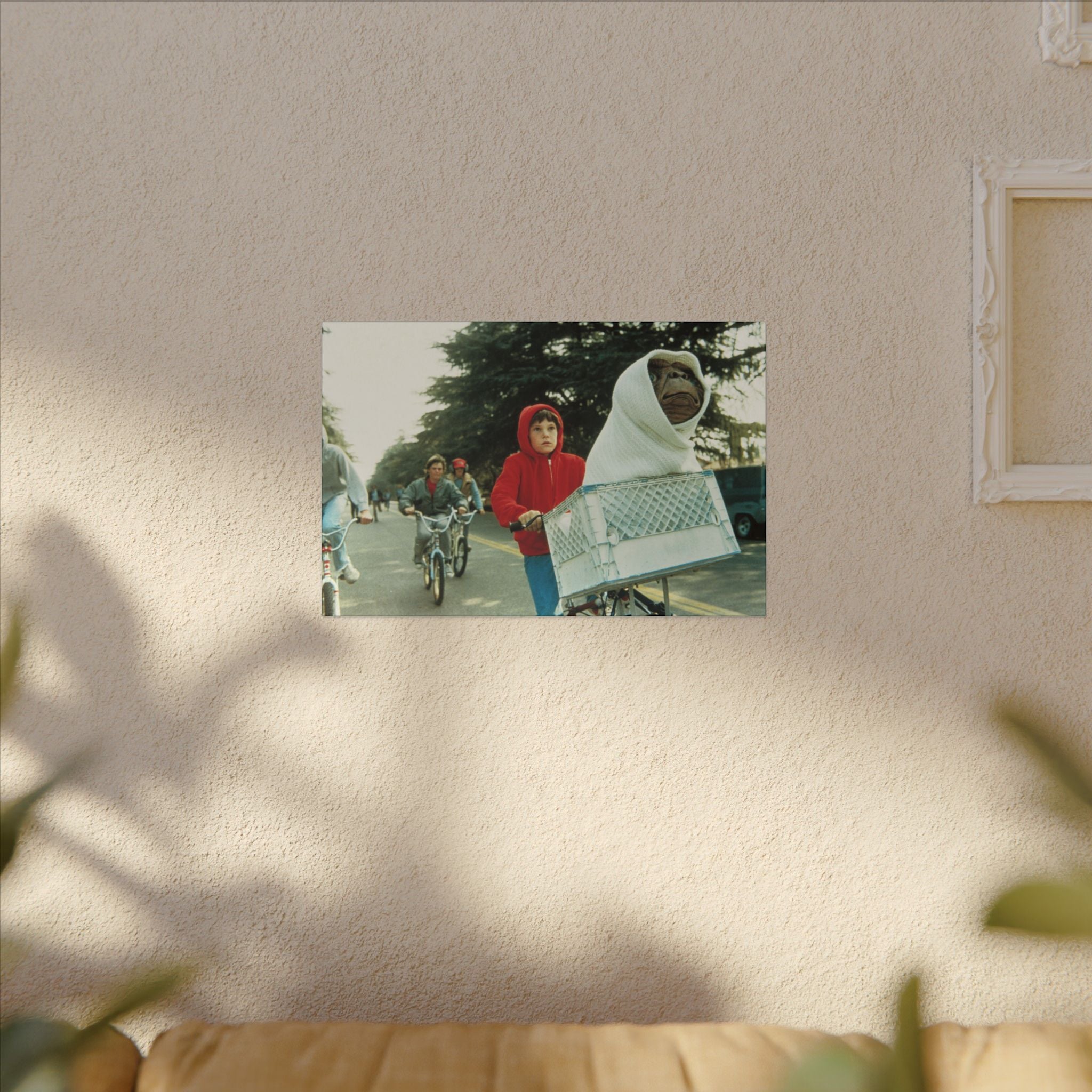 E.T. Bicycle Escape Scene Custom Canvas Wall Print