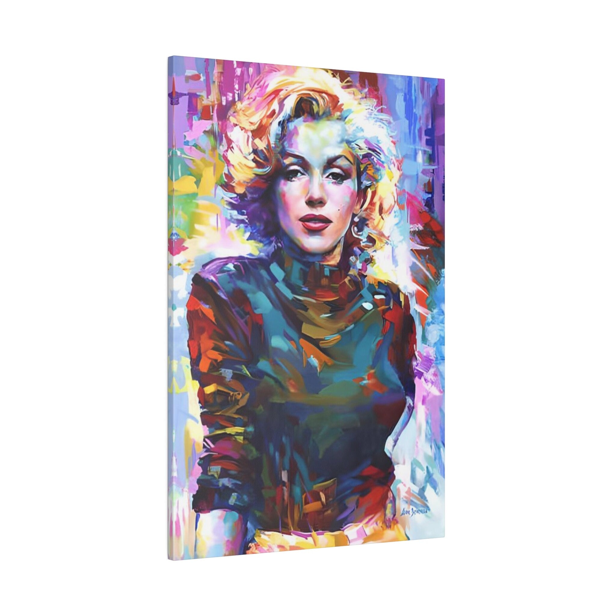 Marilyn Monroe Abstract Art Color Painting Custom Canvas Wall Print
