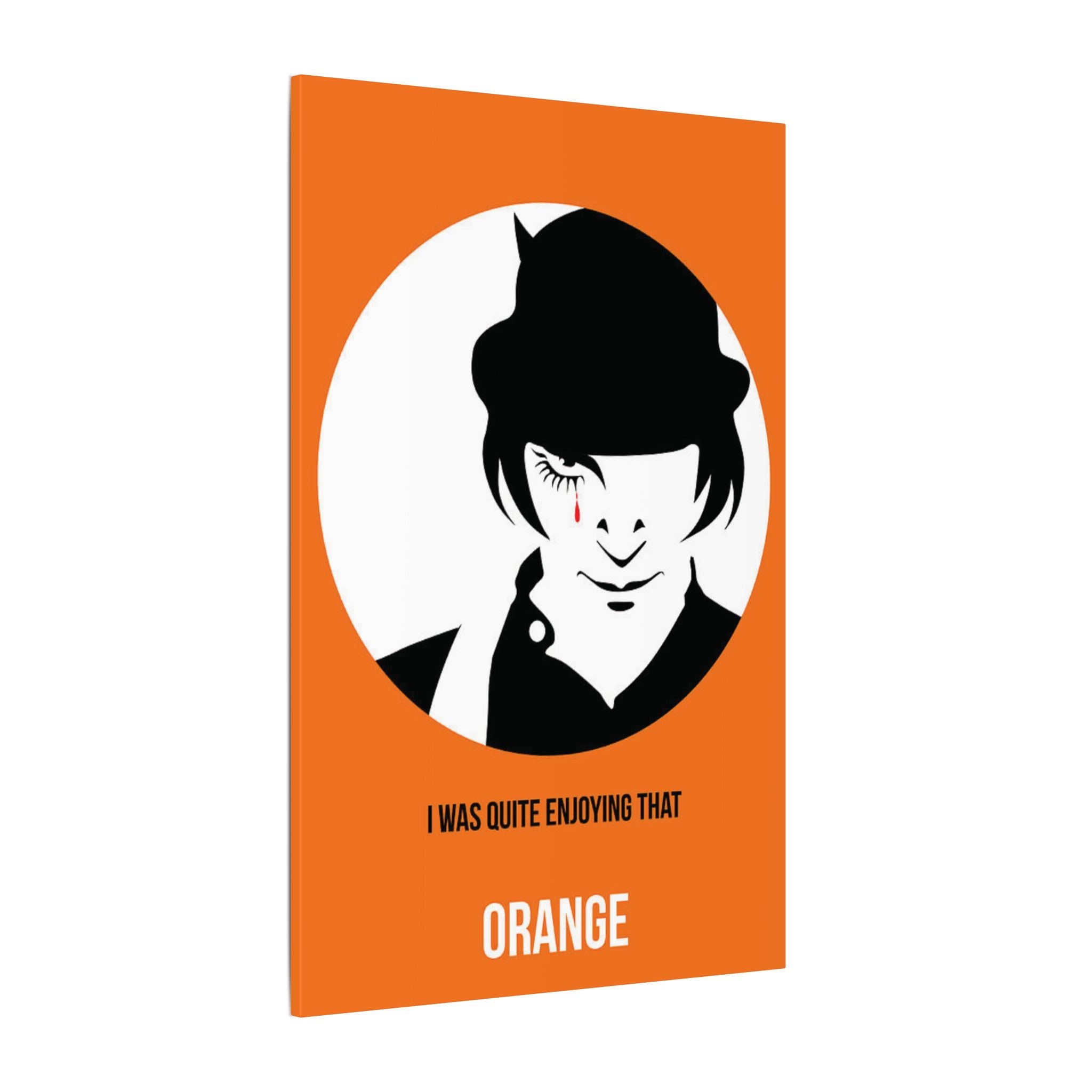 Clockwork Orange Minimalist Silhouette Canvas Wall Print