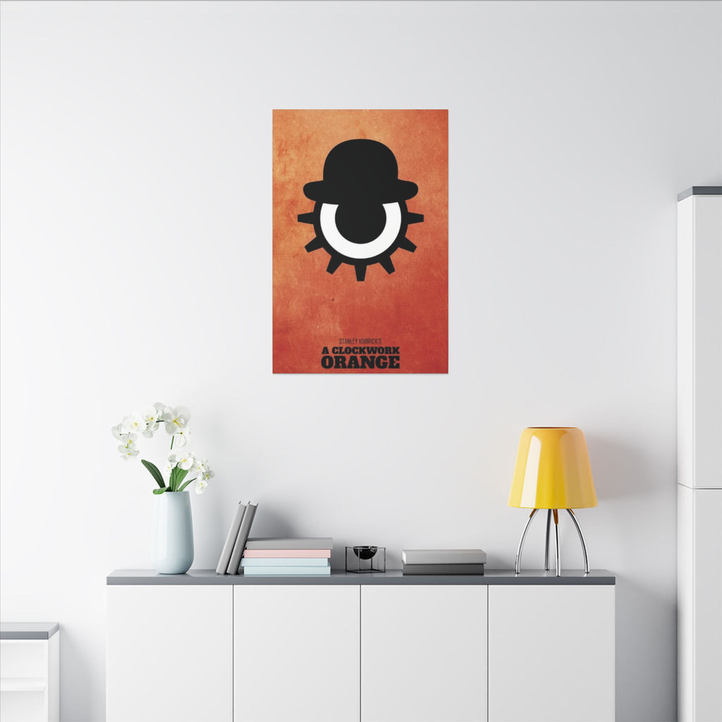 Clockwork Orange Minimalist Eye Icon Canvas Wall Print