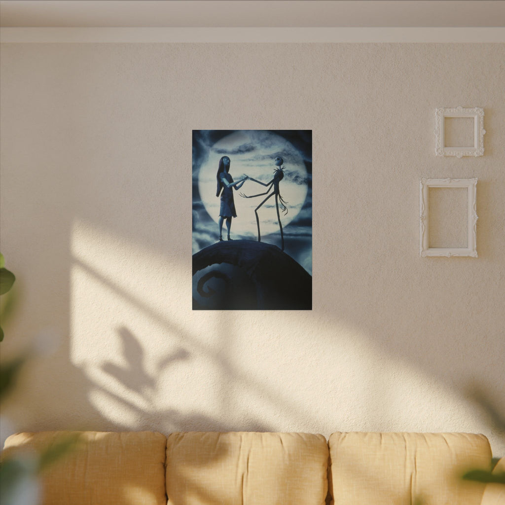 The Nightmare Before Christmas Moonlit Love Custom Canvas Wall Print