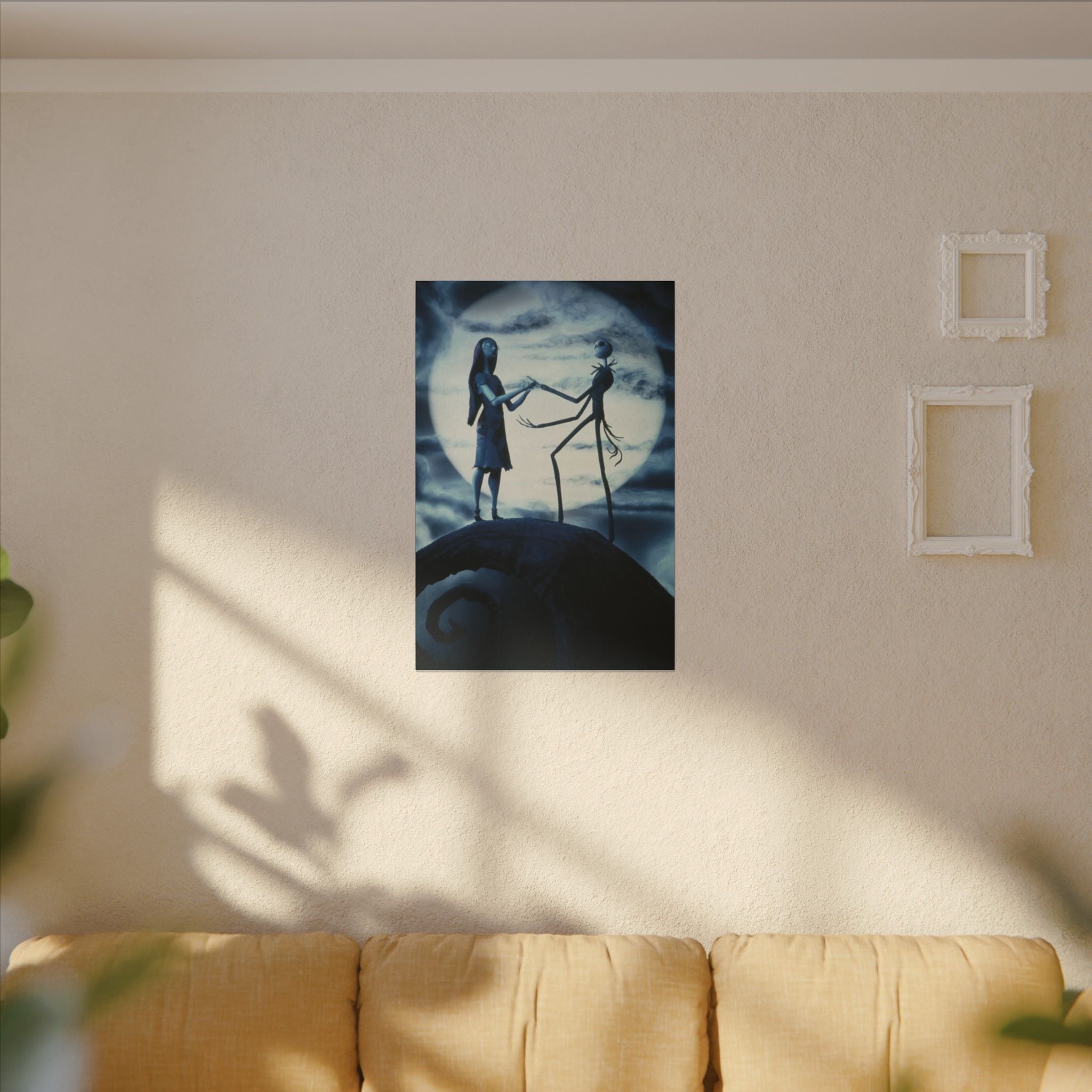 The Nightmare Before Christmas Moonlit Love Custom Canvas Wall Print