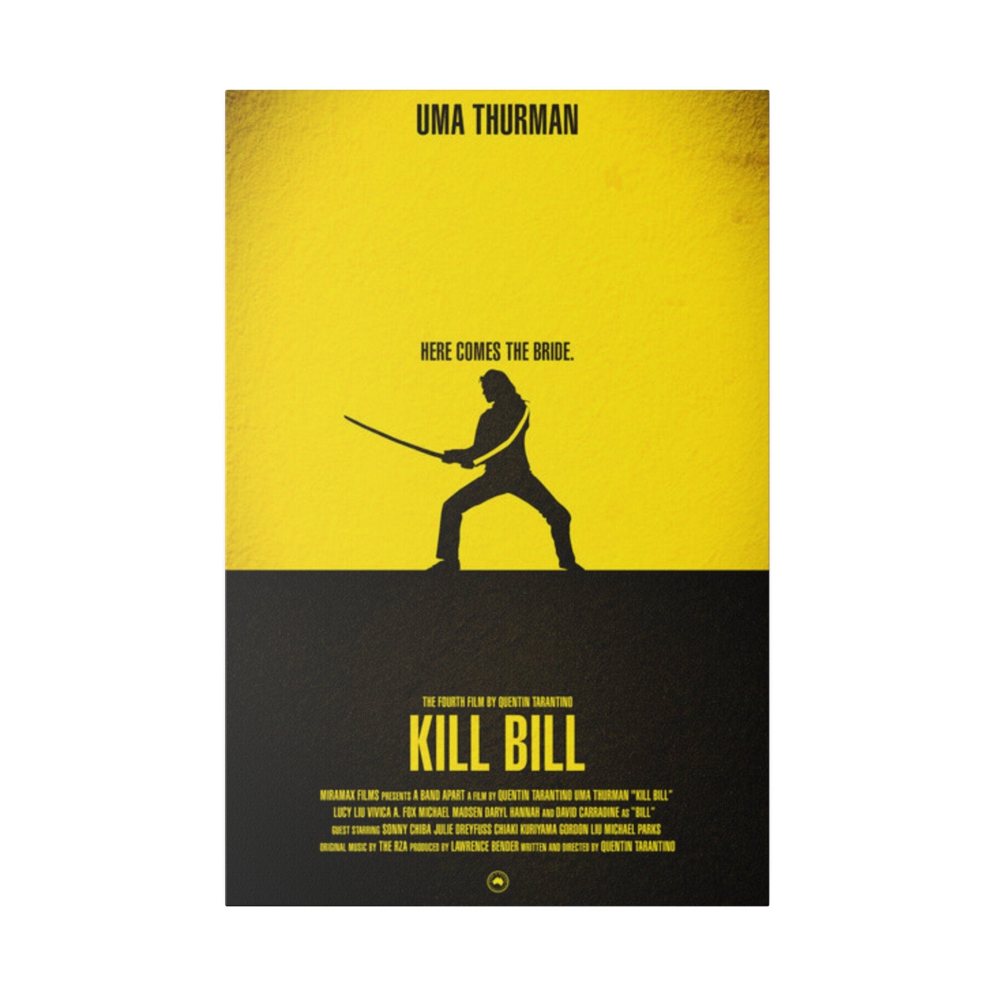 Kill Bill Movie Poster Custom Canvas Wall Print