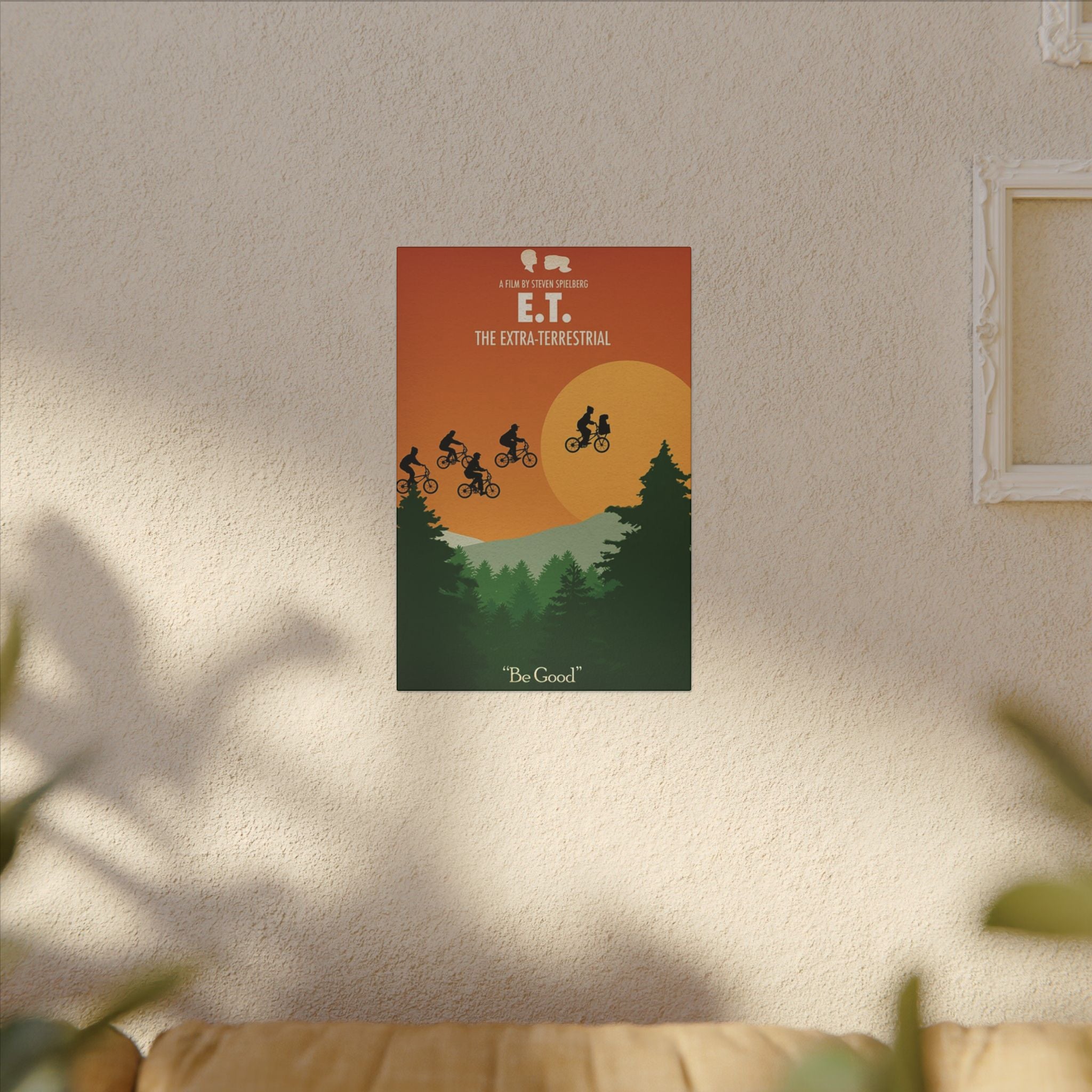 E.T. Minimalist Forest Sunset Poster Custom Canvas Wall Print