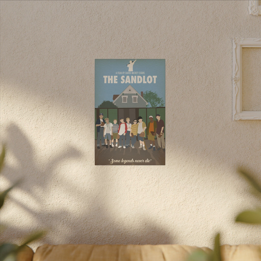 The Sandlot Illustrated Movie Poster Custom Canvas Wall Print
