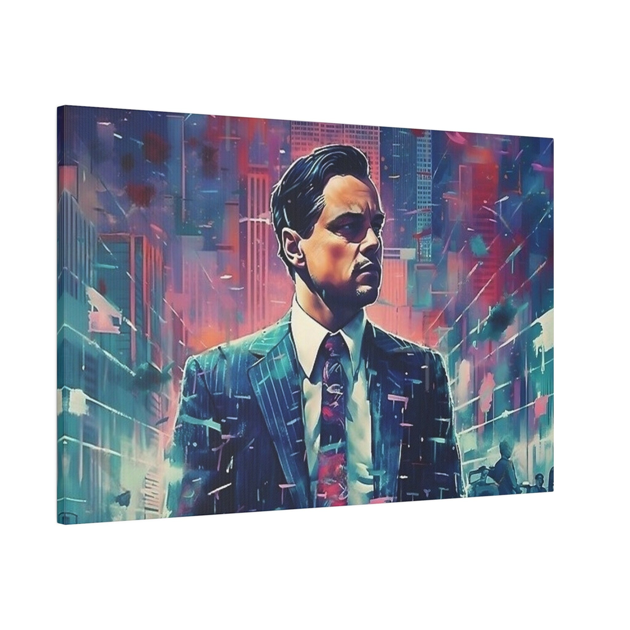 The Wolf Of Wall Street Jordan Belfort Abstract Custom Canvas Wall Print