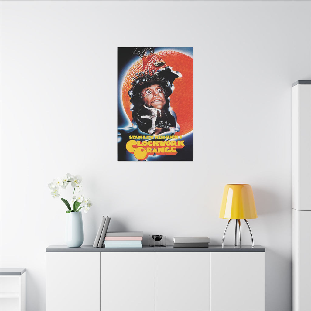 Clockwork Orange Psychedelic Orange Canvas Wall Print