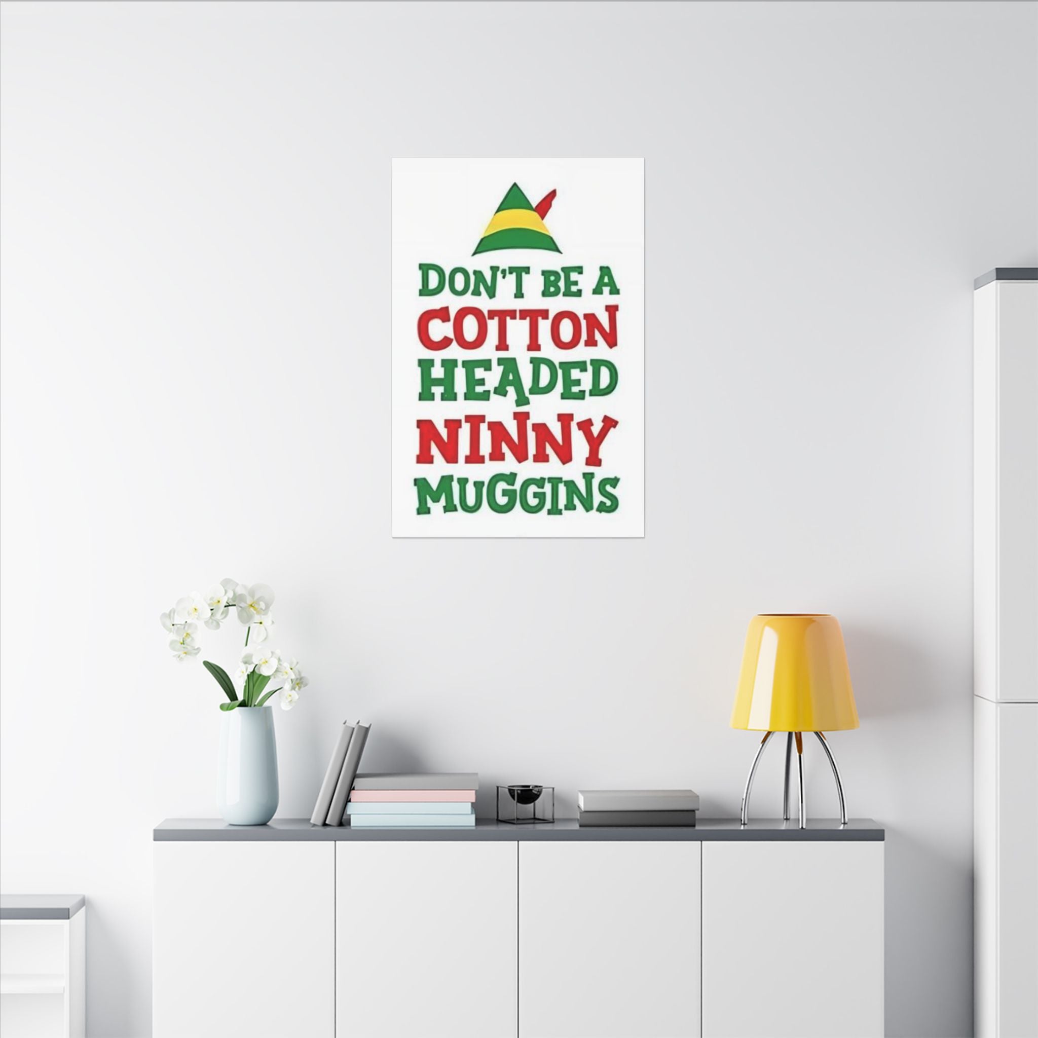 Elf Cotton Headed Ninny Muggins Custom Canvas Wall Print