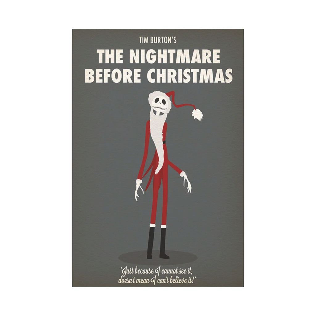 The Nightmare Before Christmas Santa Jack Minimalist Poster Custom Canvas Wall Print