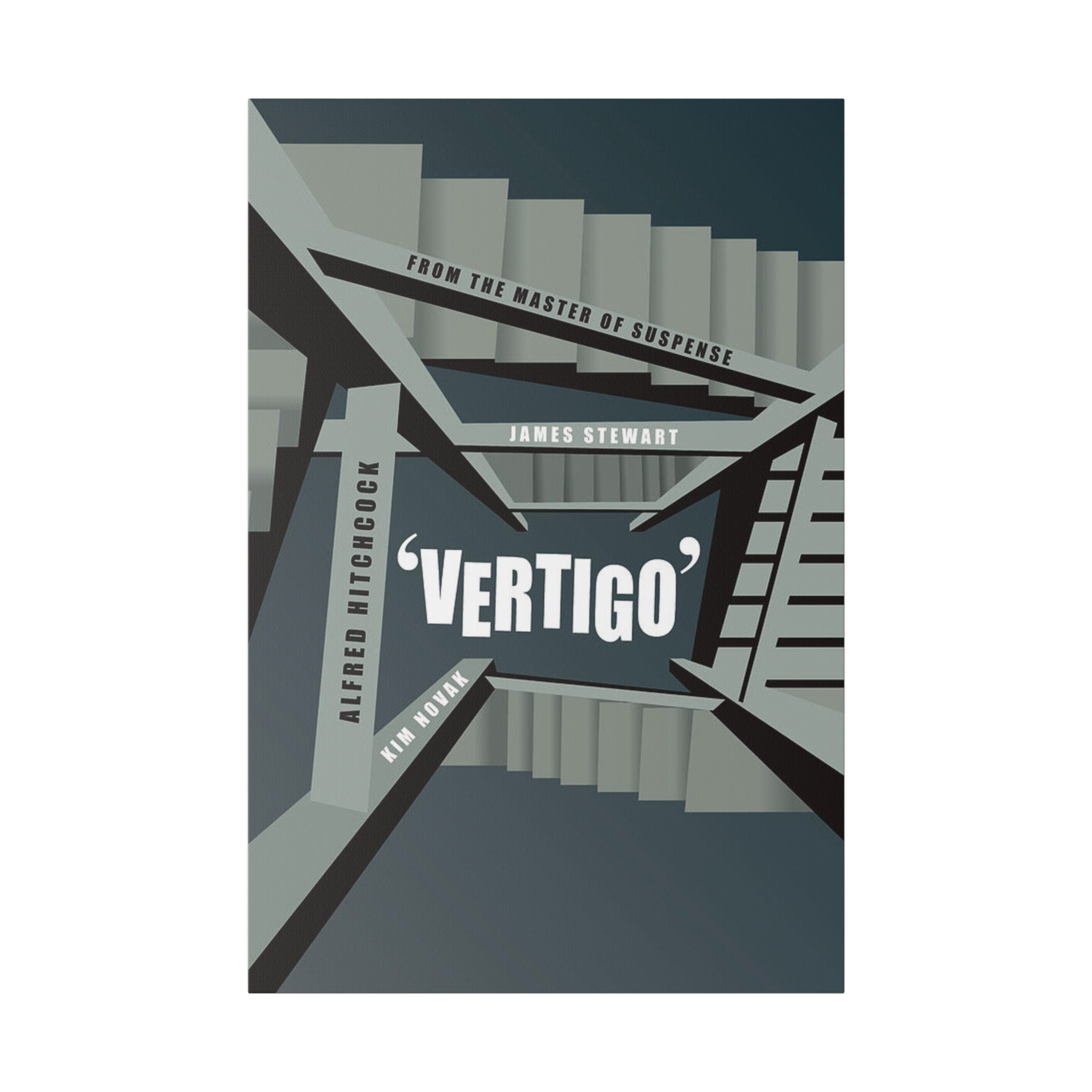 Alfred Hitchcock's Vertigo Alternate Movie Poster Custom Canvas Wall Print