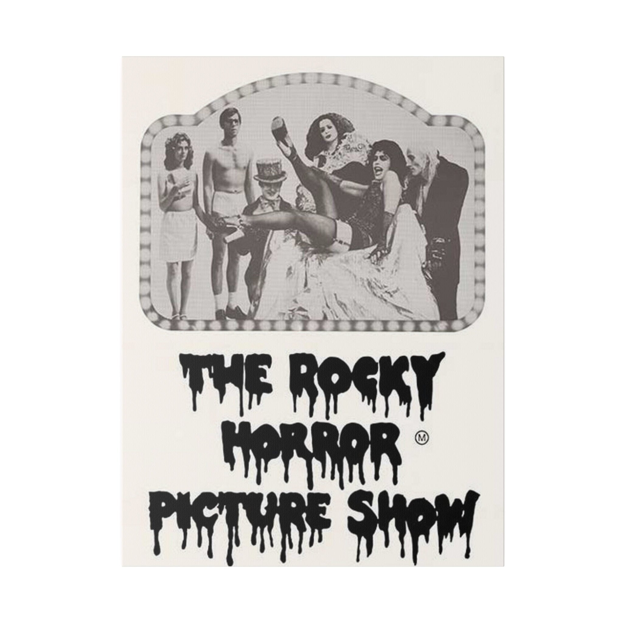 The Rocky Horror Picture Show B/W Custom Canvas Wall Print