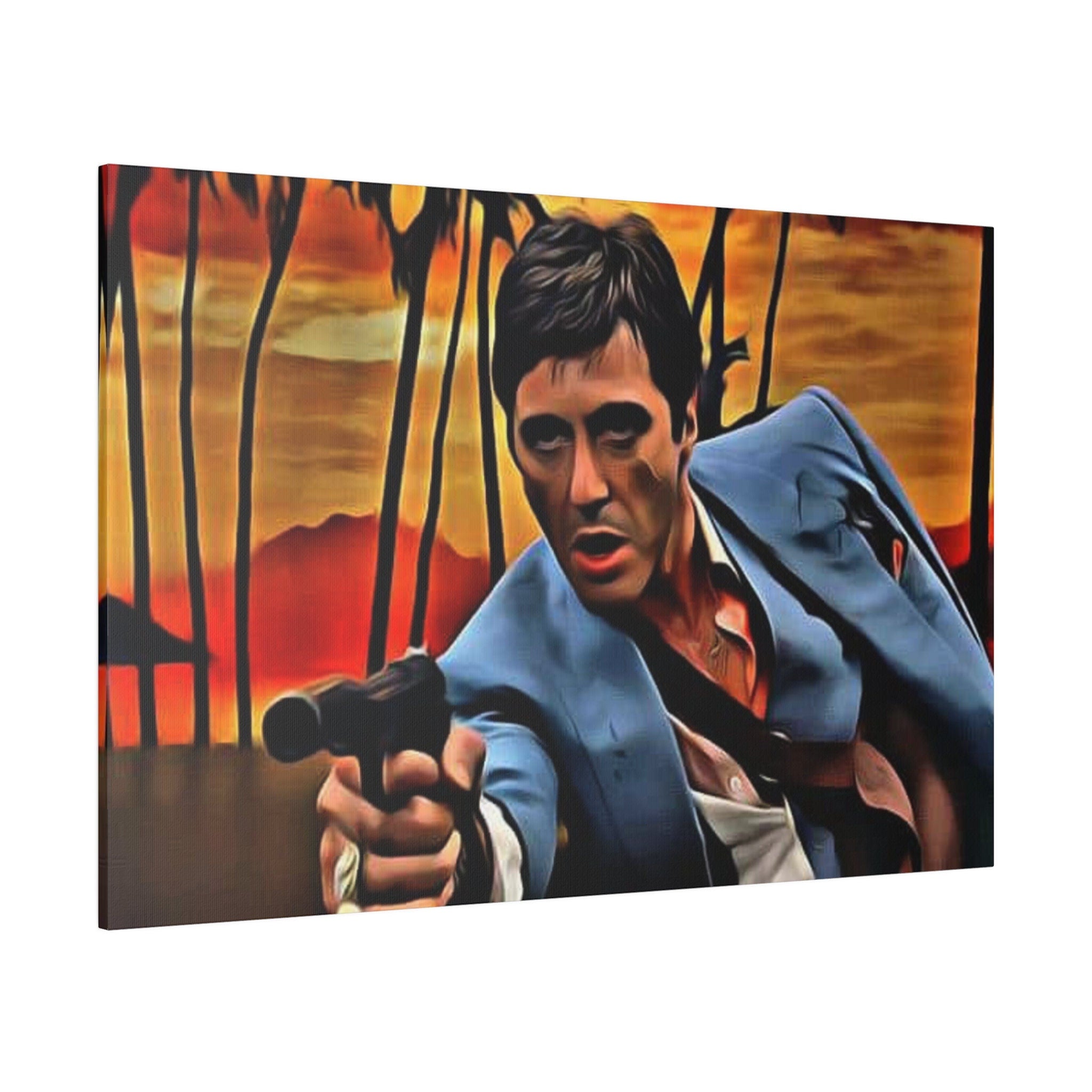 Scarface Tony Montana Animated Custom Canvas Wall Print