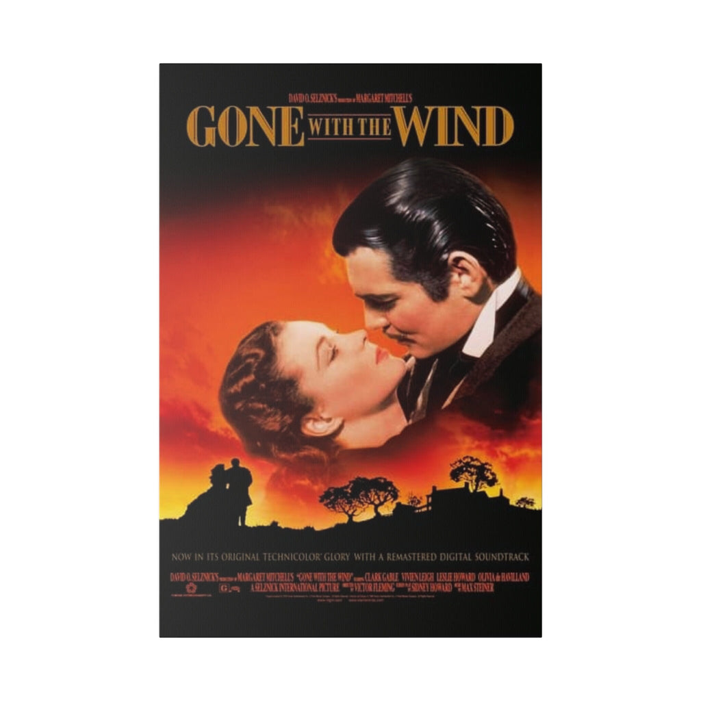 Gone With The Wind Movie Poster Custom Canvas Wall Print
